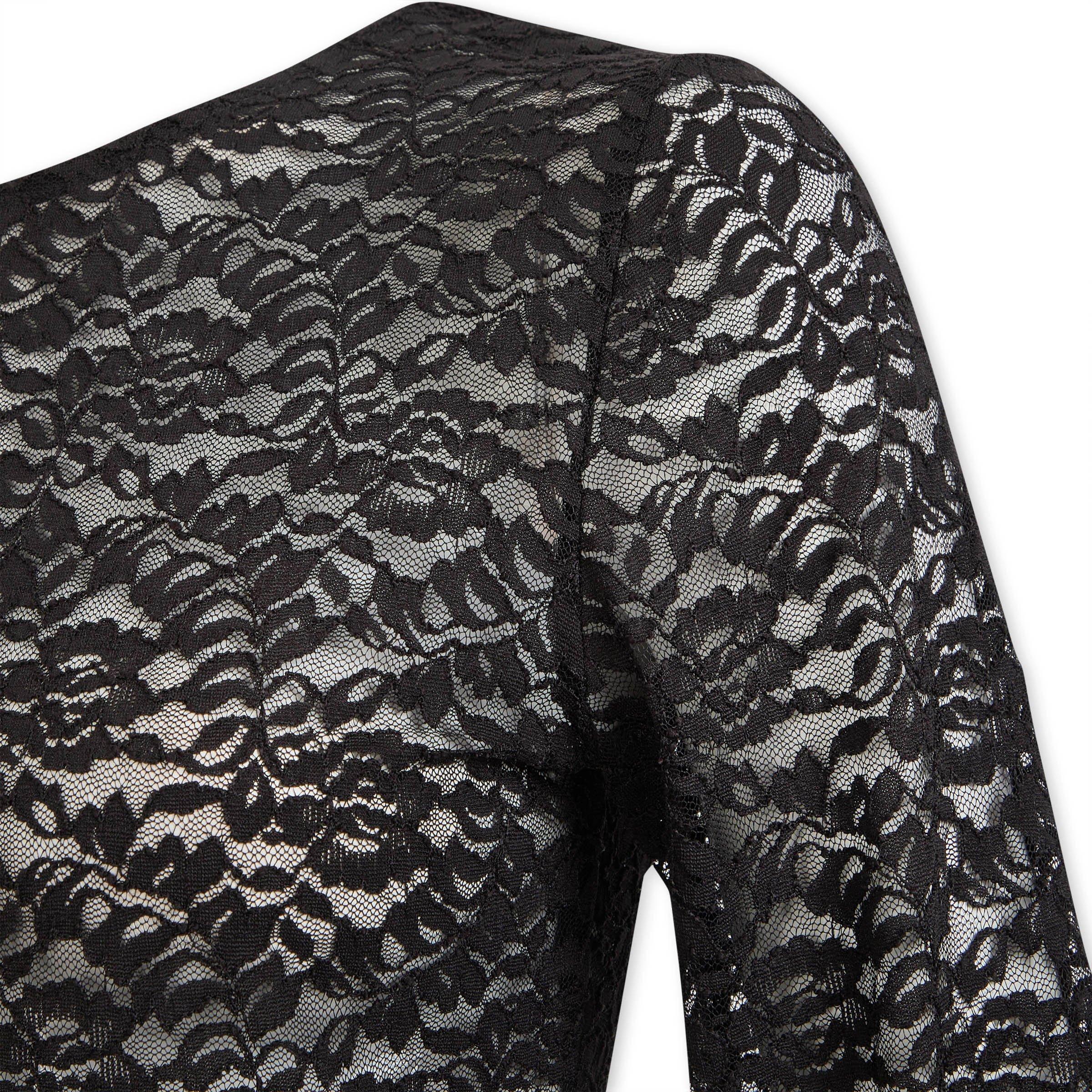 トップス ANDMARY LIL LACE KNIT TOPS BLACK ANDMARY】Lil lace knit tops