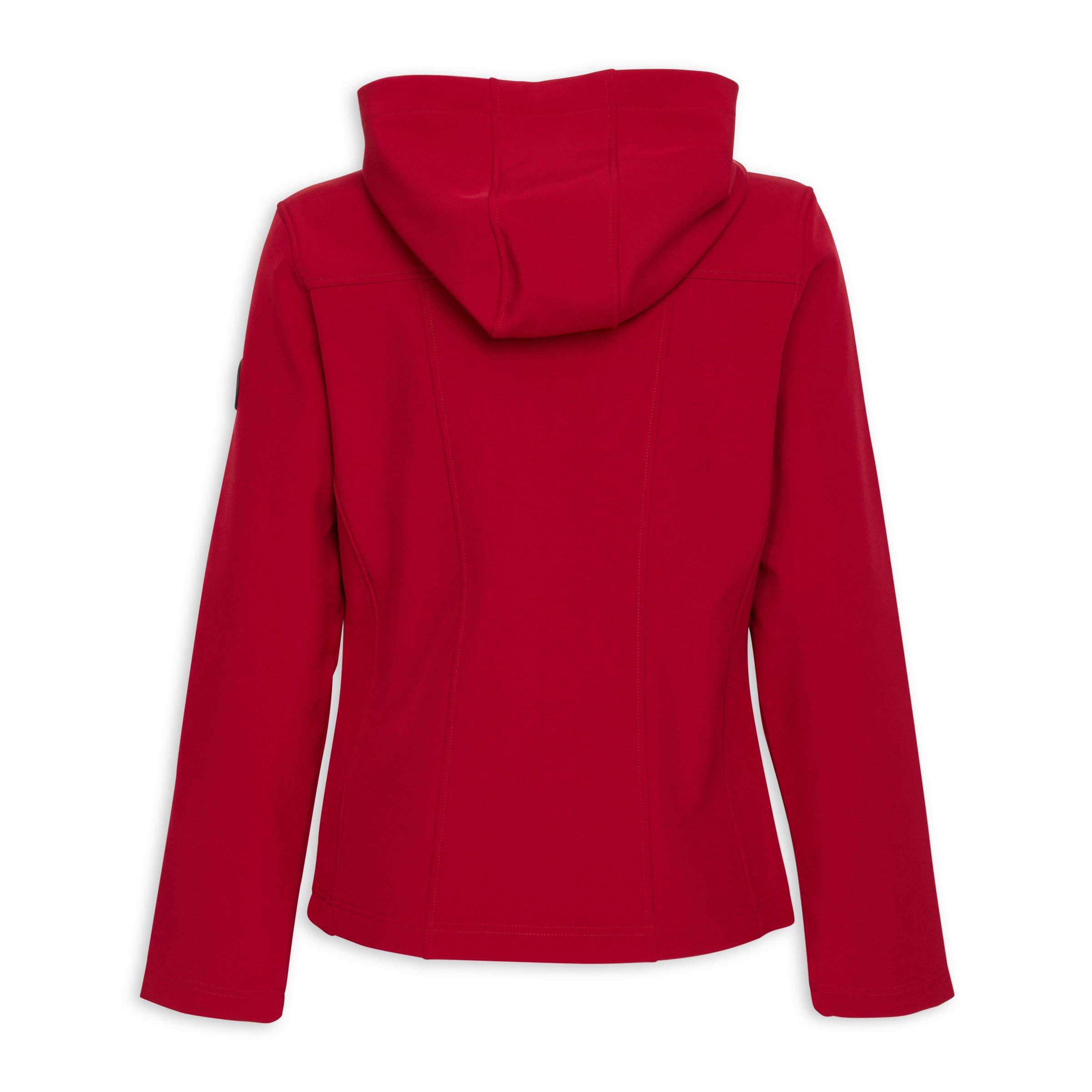 L'or ロル Irregular hem cape coat Red Soft Shell Jacket