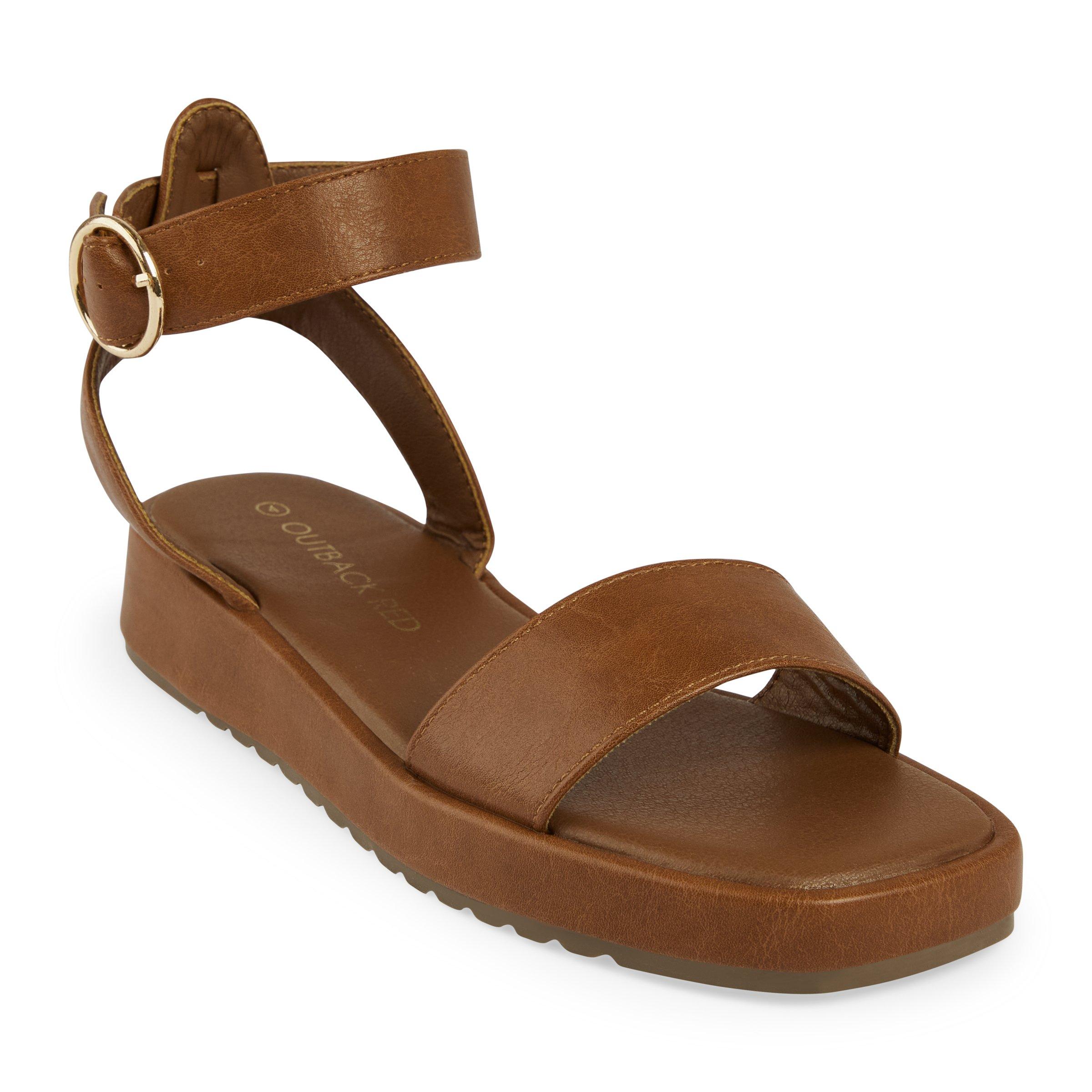 Tan flatform hot sale sandals uk