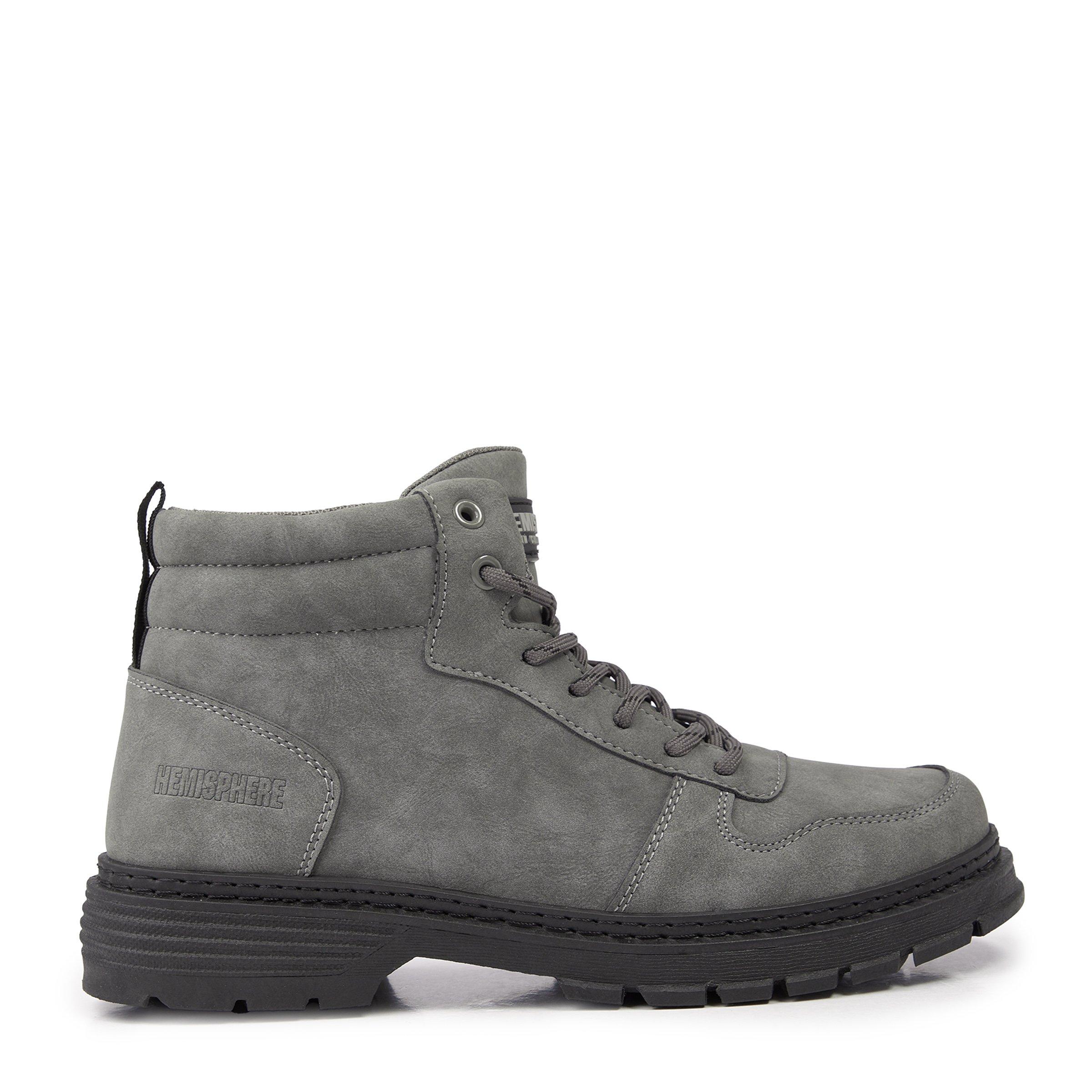 Grey lace boots hotsell