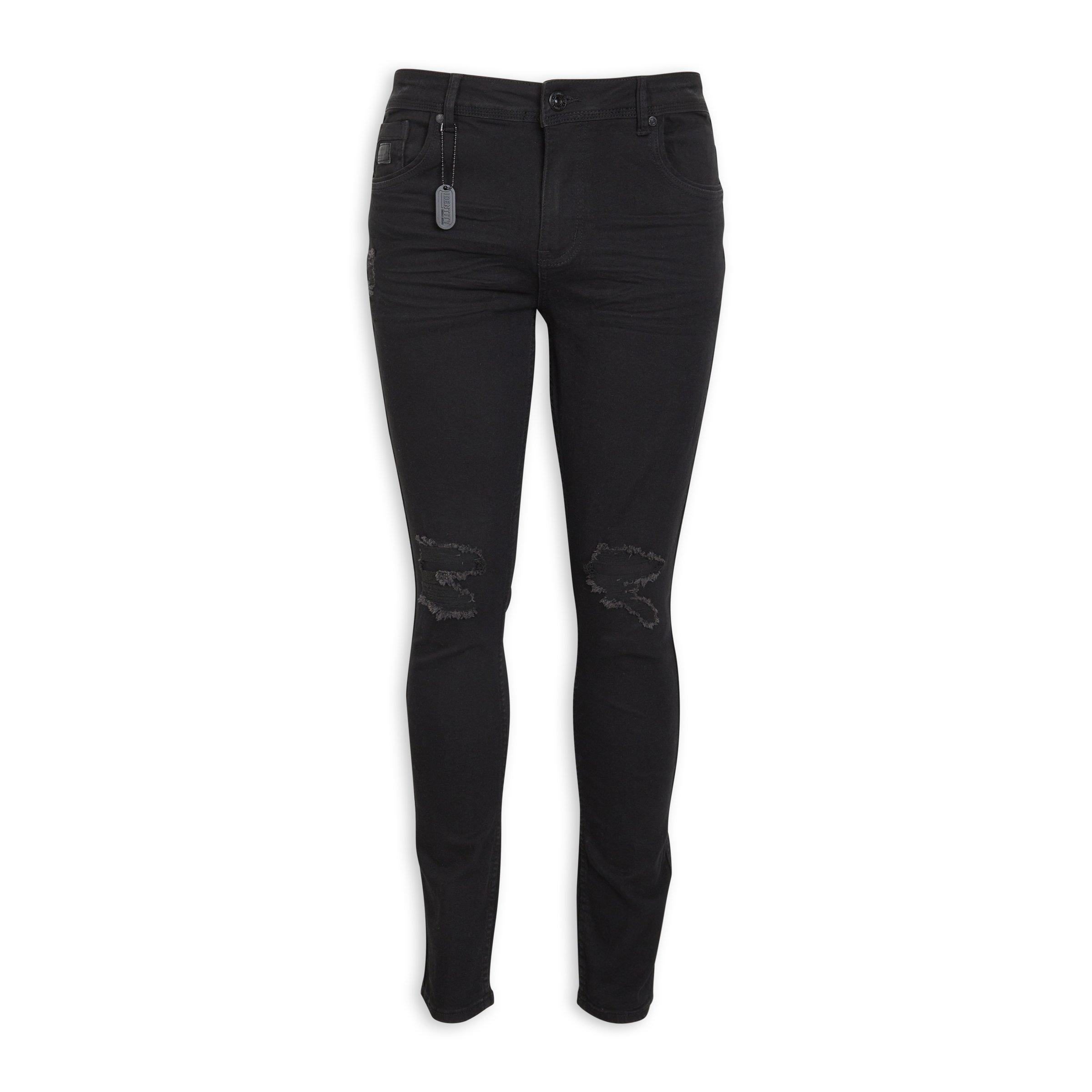 Black ripped skinny jeggings hotsell