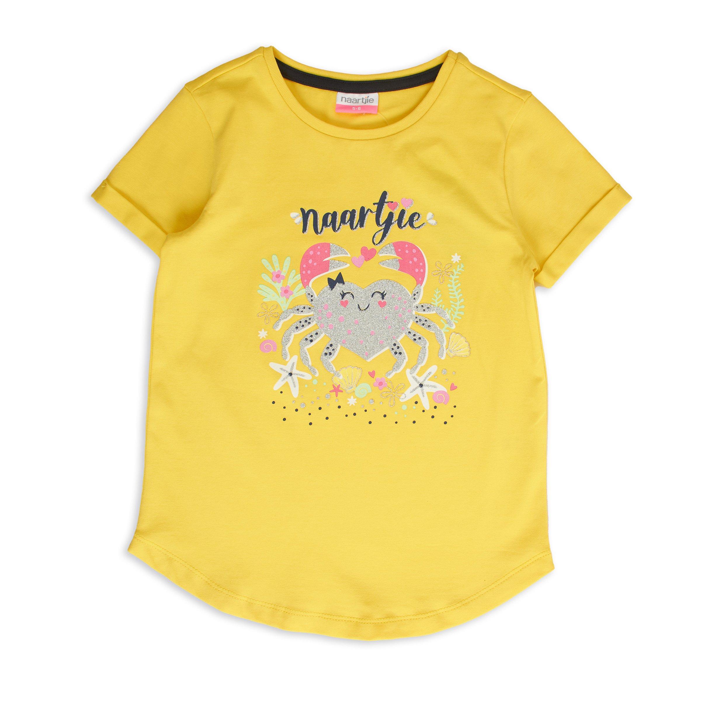 Girls yellow outlet t shirt