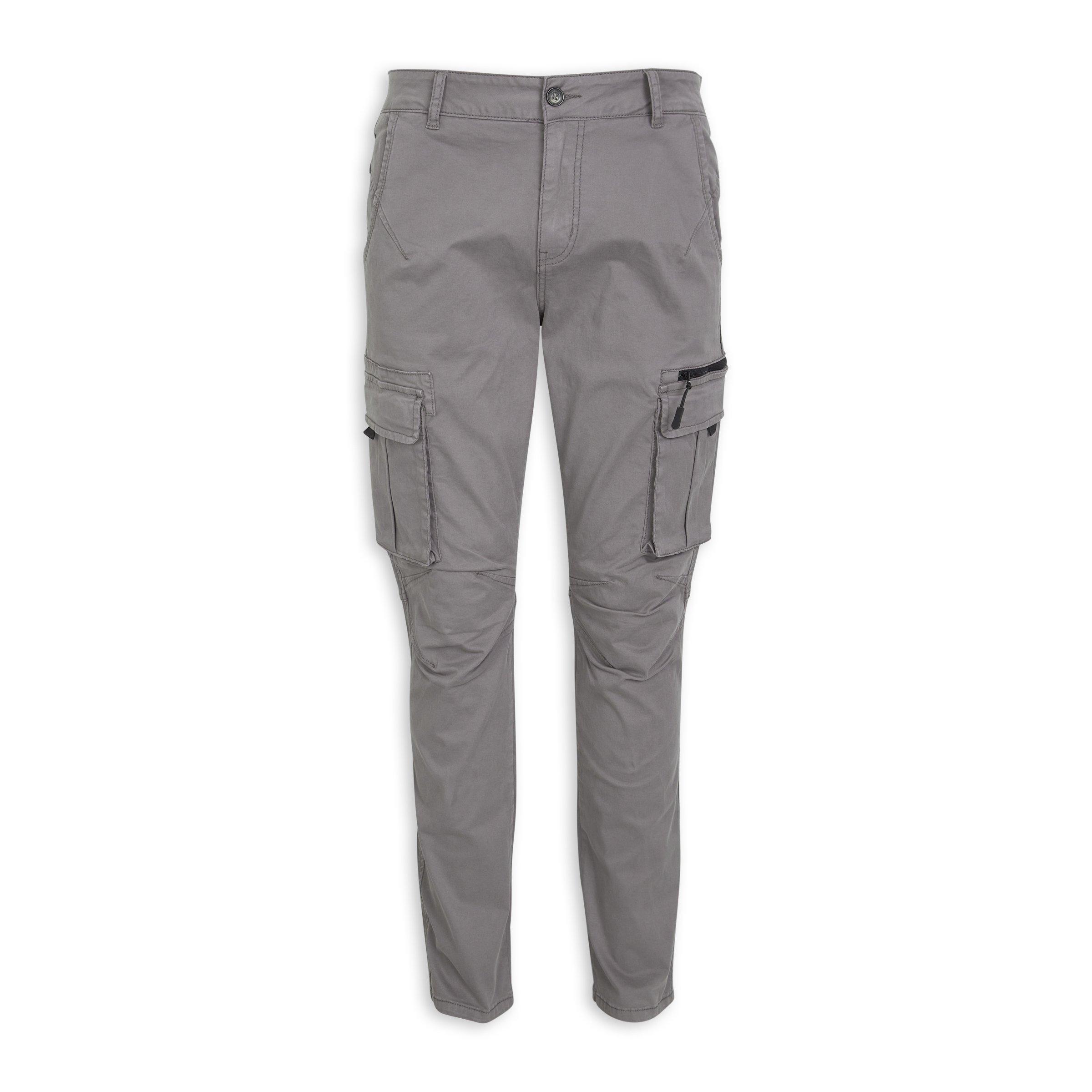 GREY CARGO PANTS