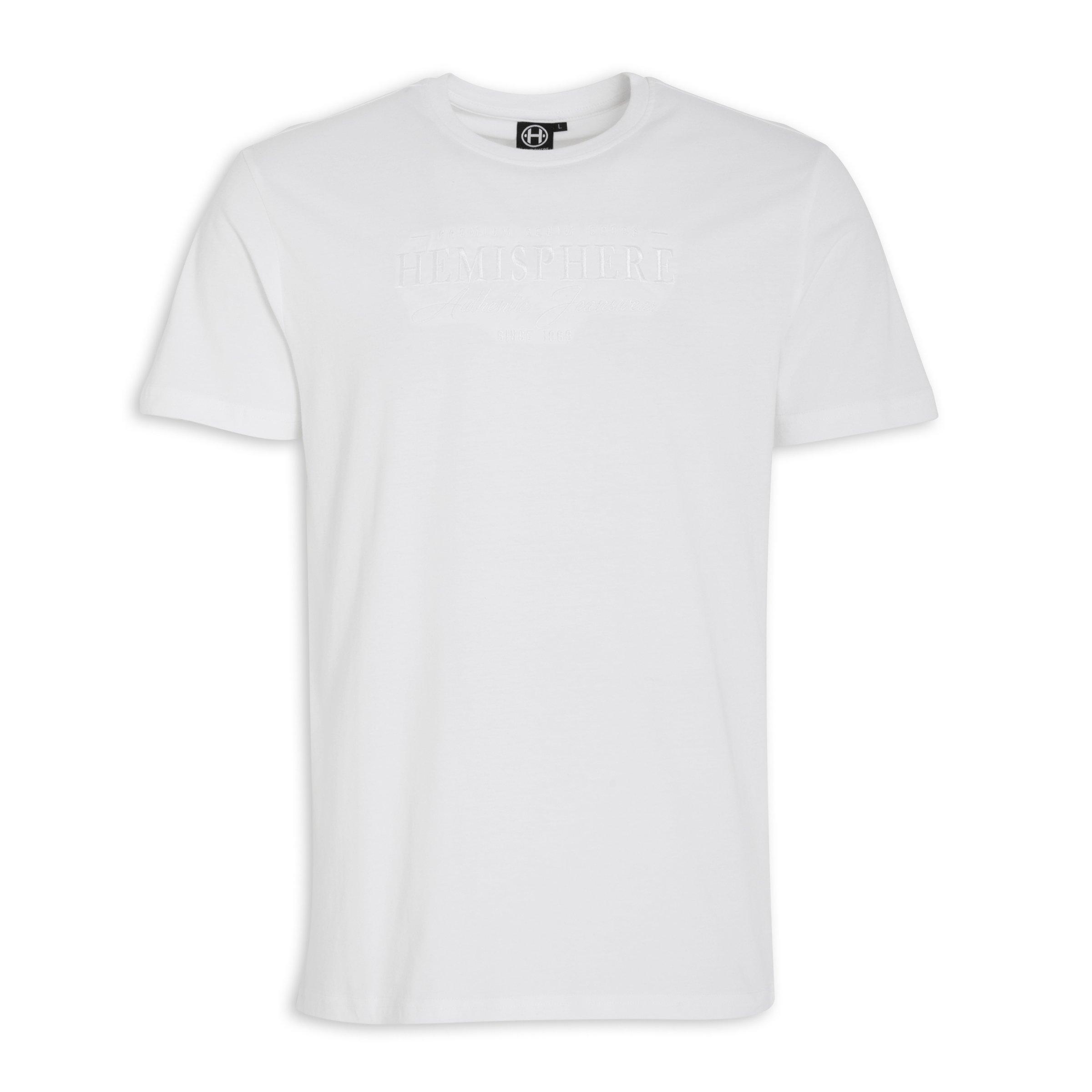 Plain white t outlet shirt h