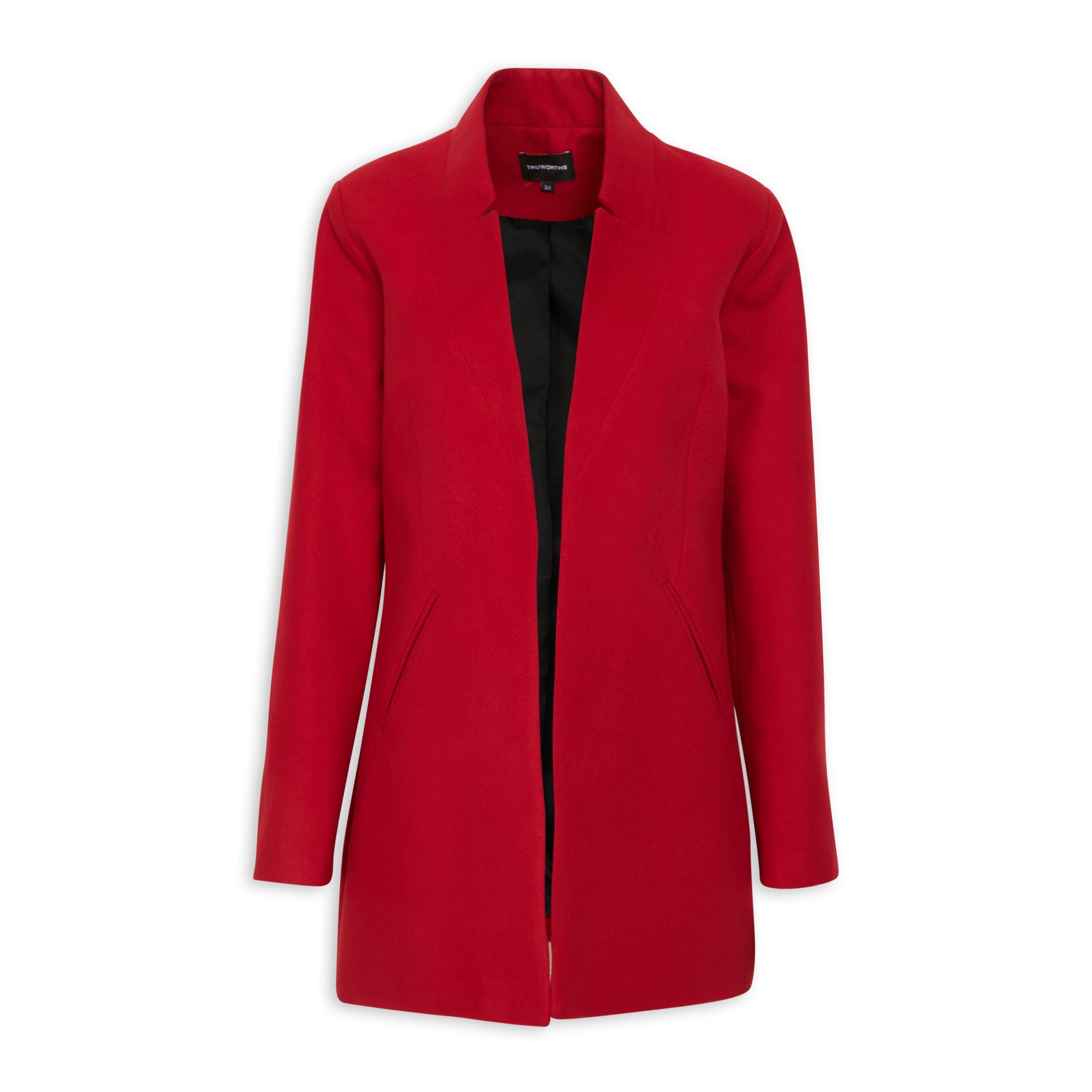 Red Peacoat Blazer Size 32 by Truworths