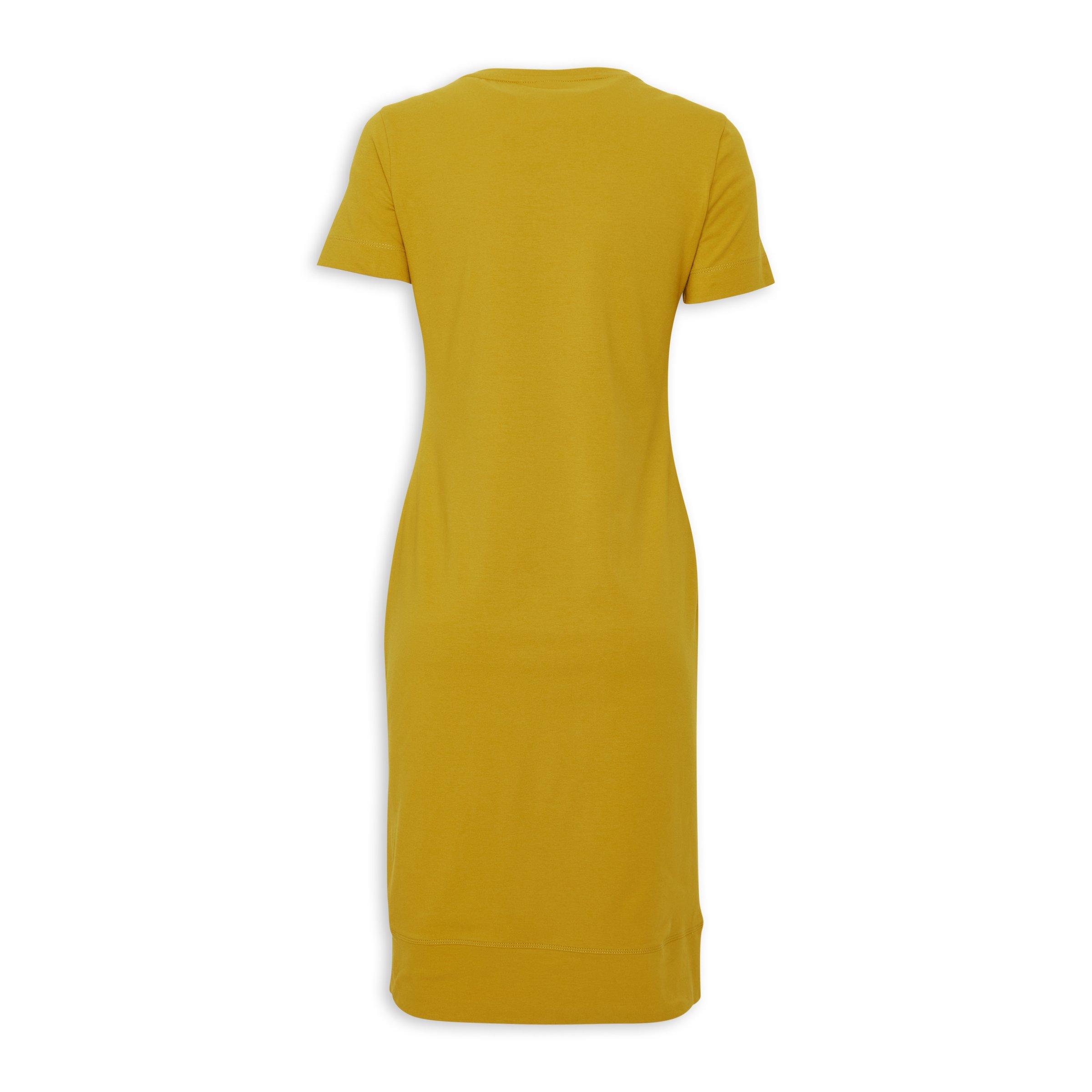 Mustard color hot sale t shirt dress