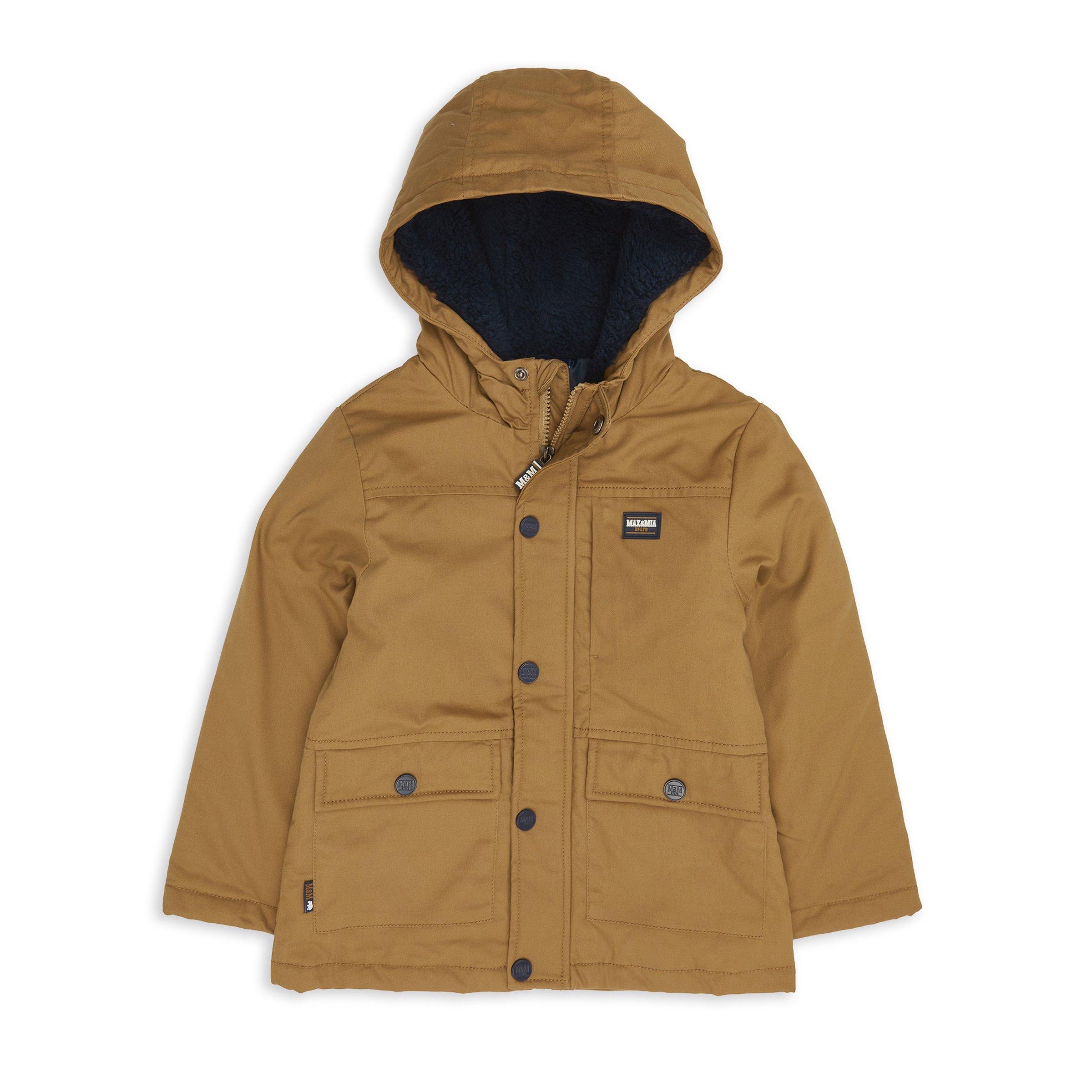 Kid Boys Tan Parka Jacket