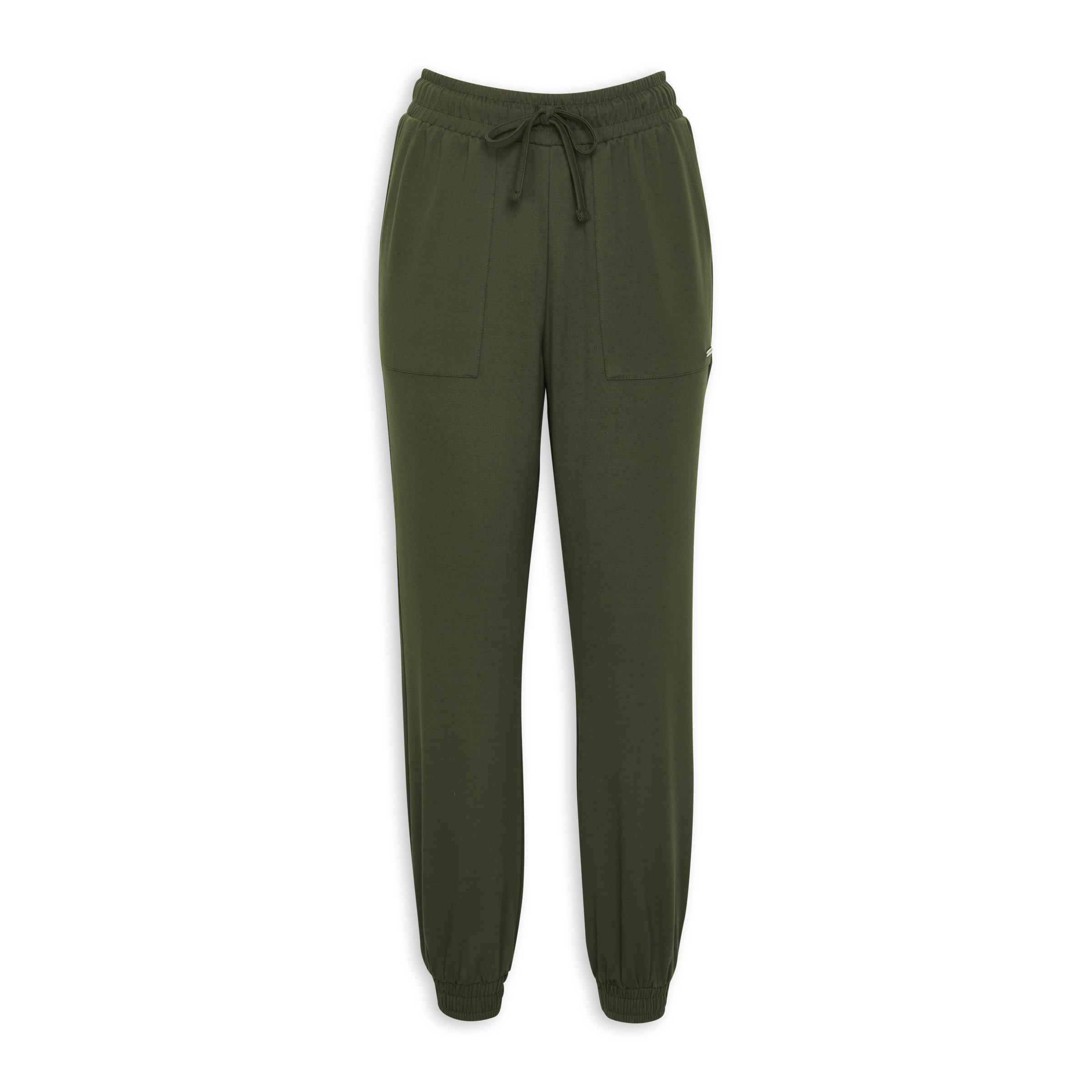 Khaki Green Cargo Utility Joggers