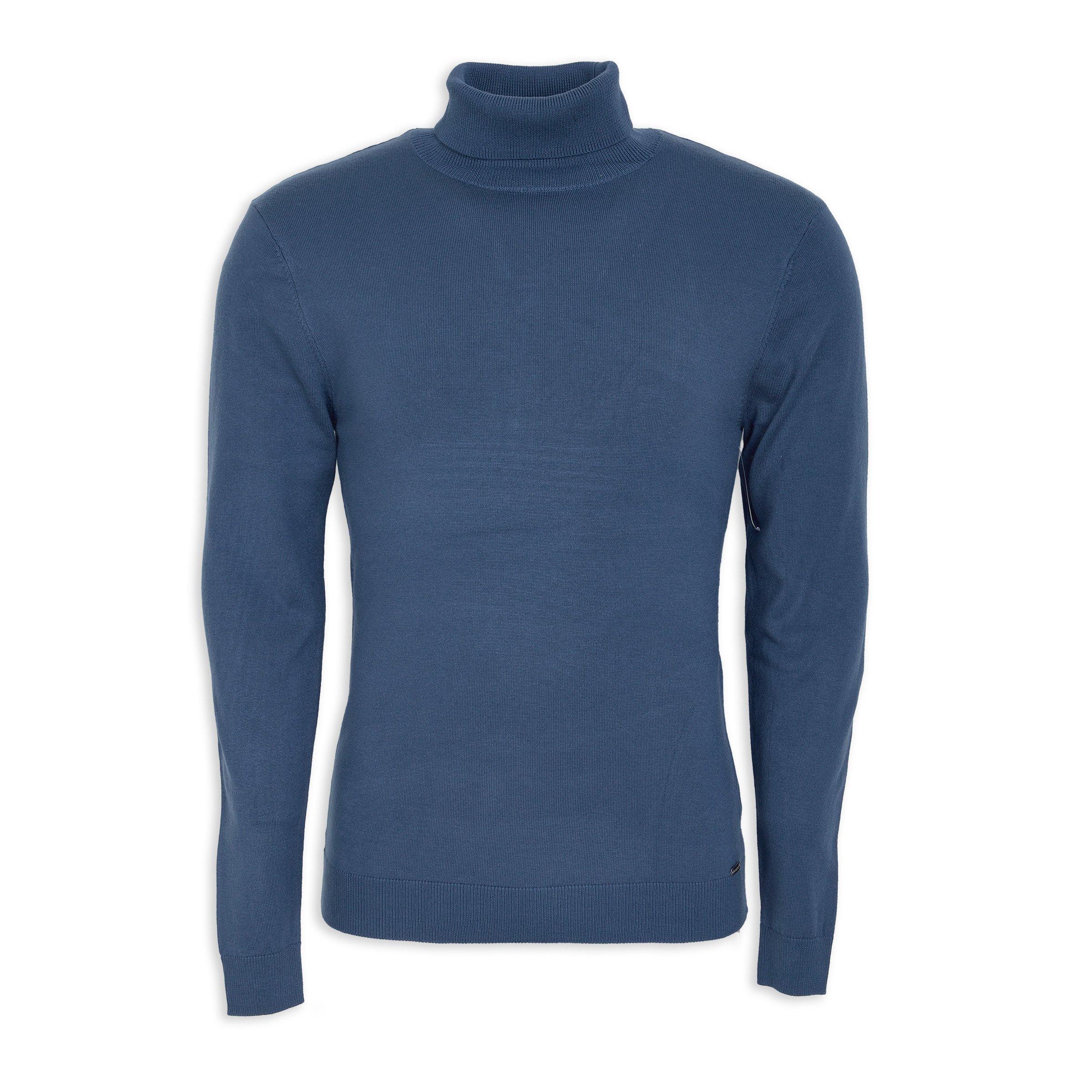 Blue polo neck sales