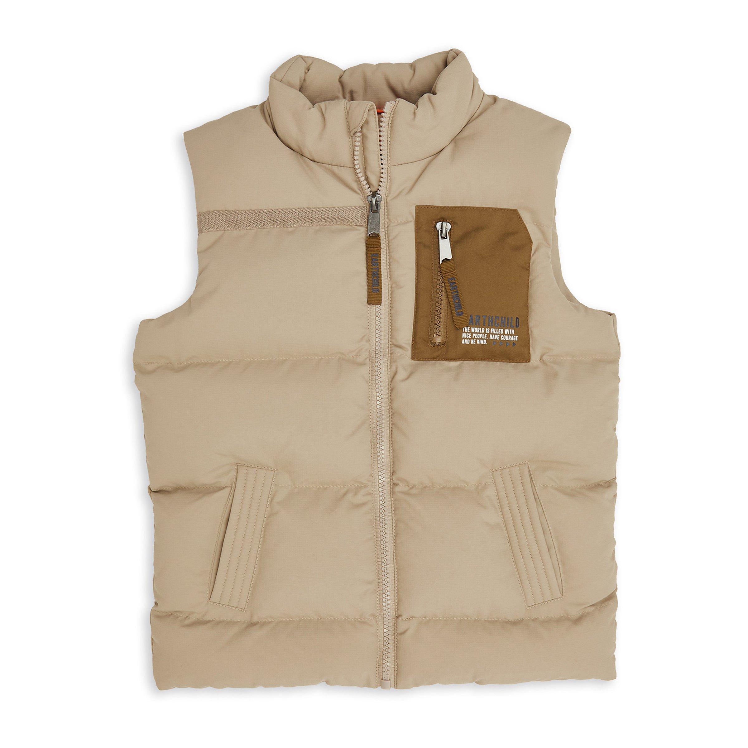 Kid Boy Beige Sleeveless Jacket 3129341 Earthchild