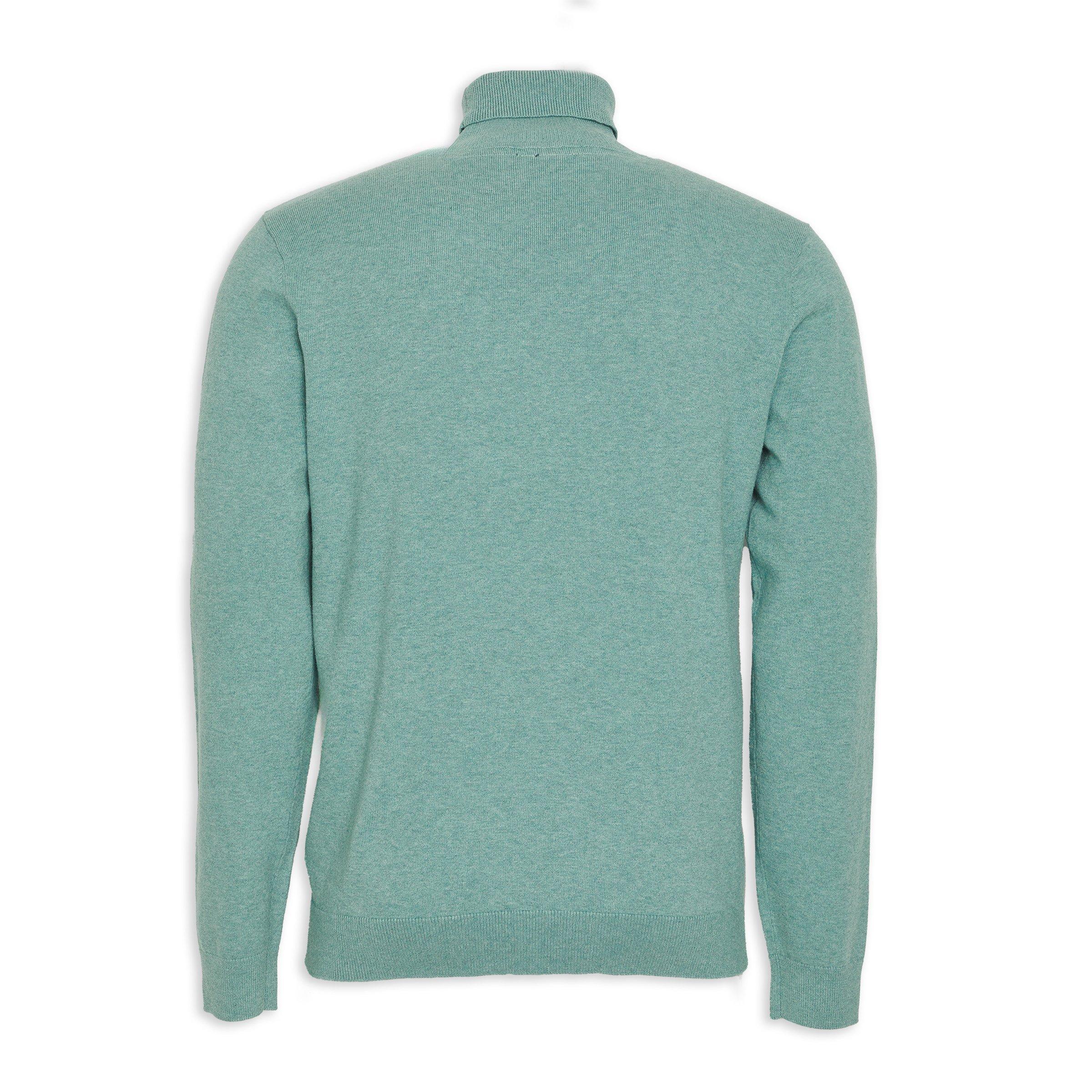 Teal Polo Neck Top