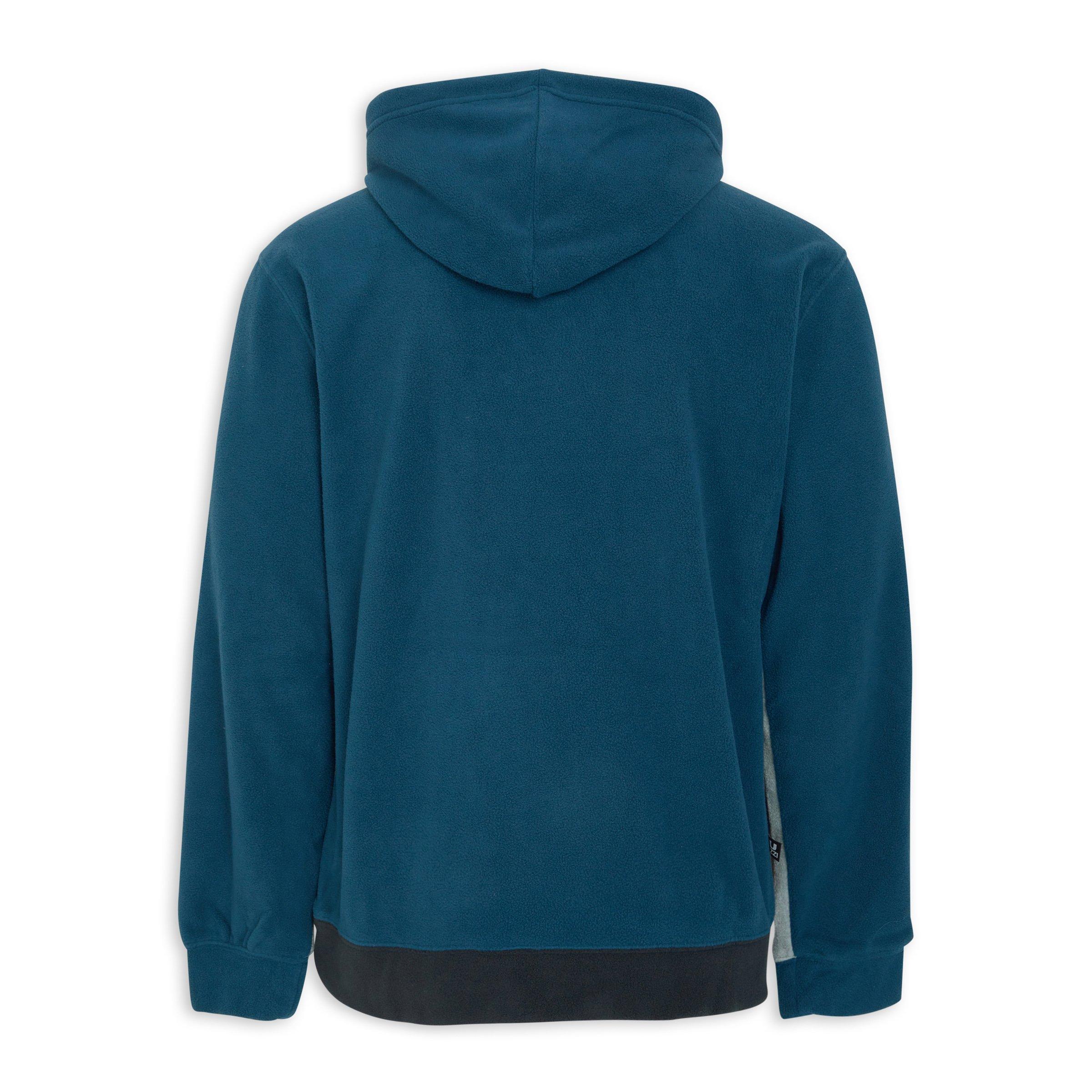 Blue hoodie with fur online