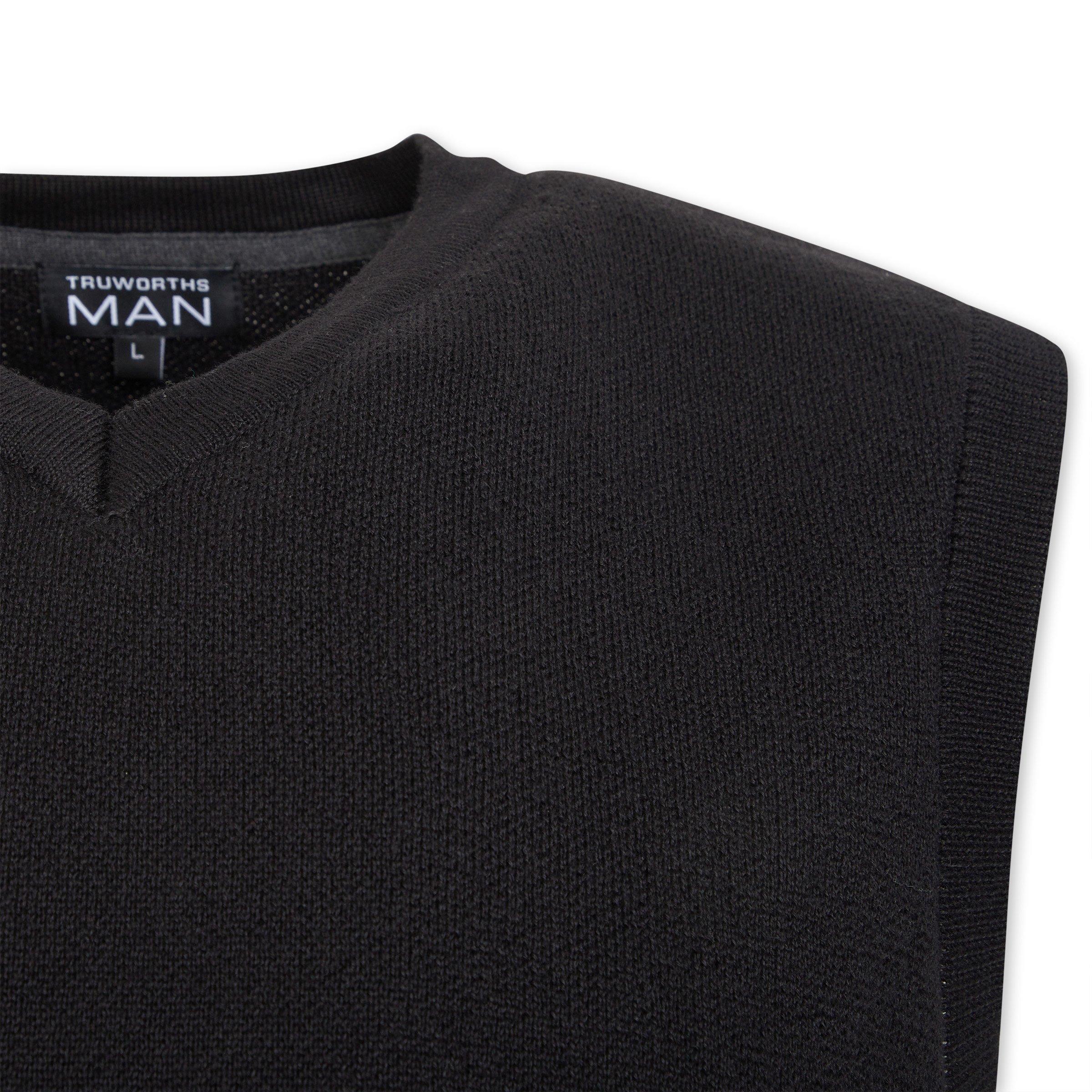 Black Sleeveless Pullover (3129609) | Truworths Man
