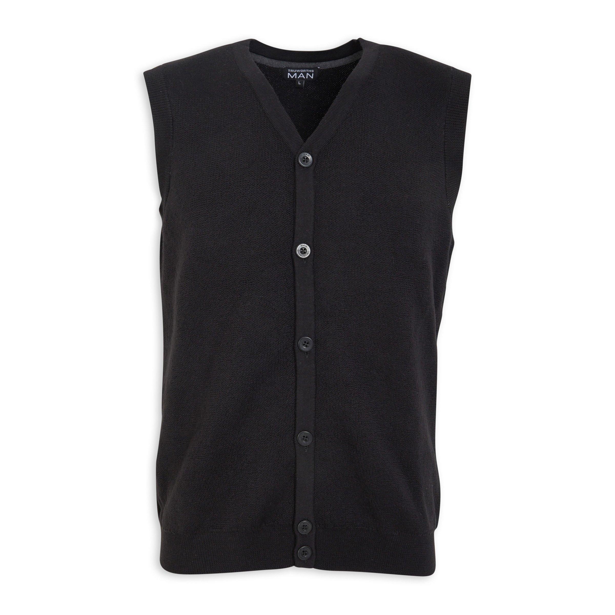 Black Sleeveless Cardigan (3129610) Truworths Man