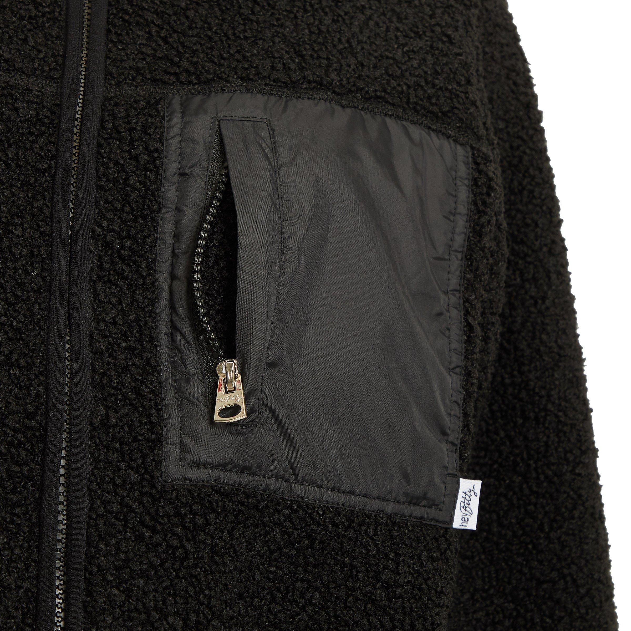 Sherpa lined jacket black sales