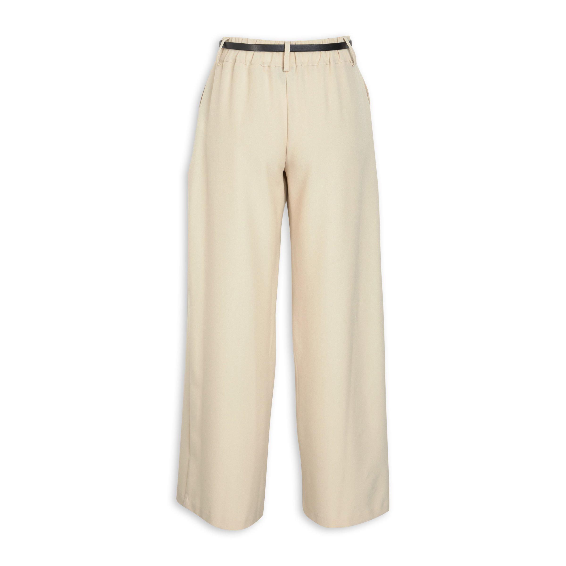 Stone Belted Wide Leg Pants (3132100)