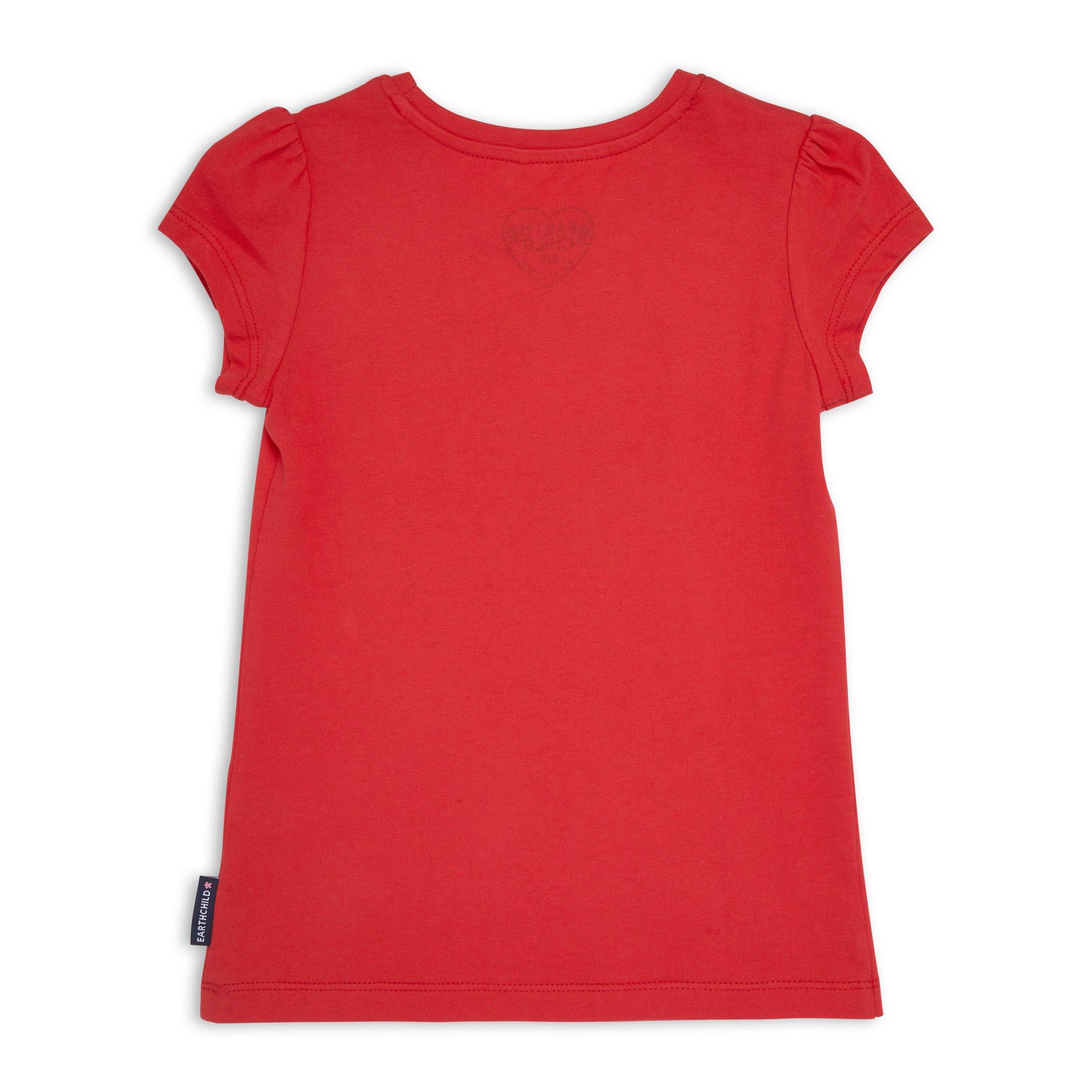 Girls plain red t clearance shirt