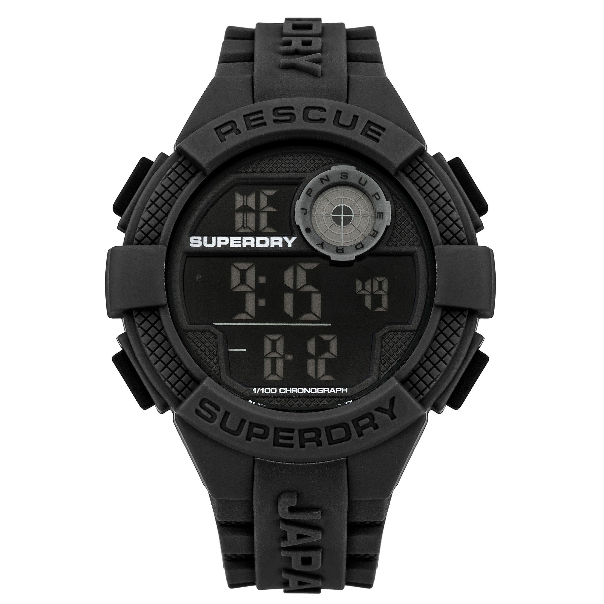 Black Radar Rescue Digital Watch 3134414 Superdry