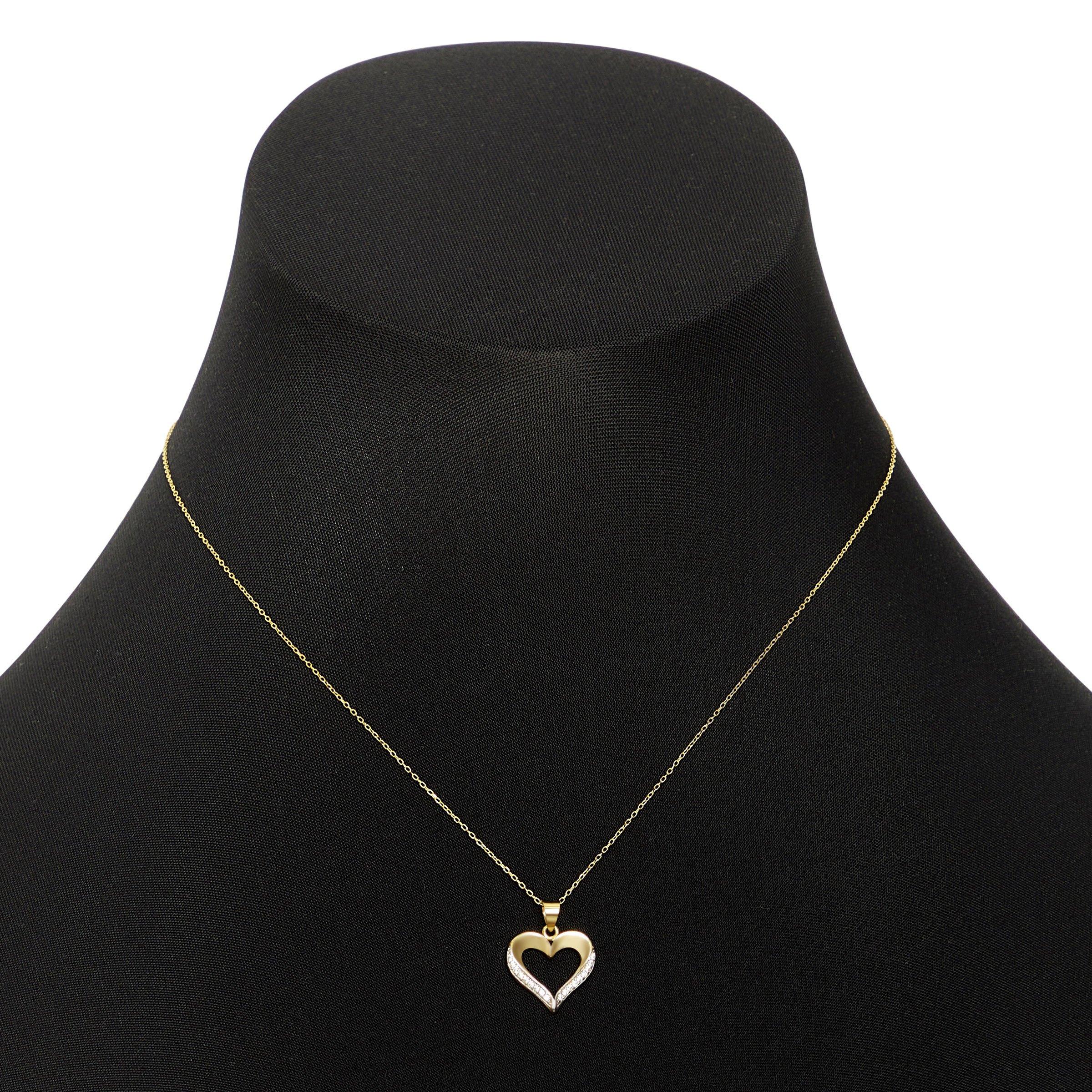 9 carat gold heart on sale necklace