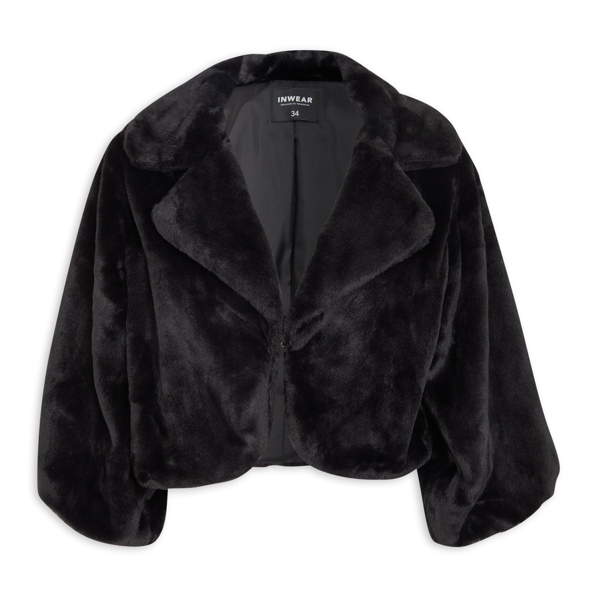 Black Faux Fur Bolero