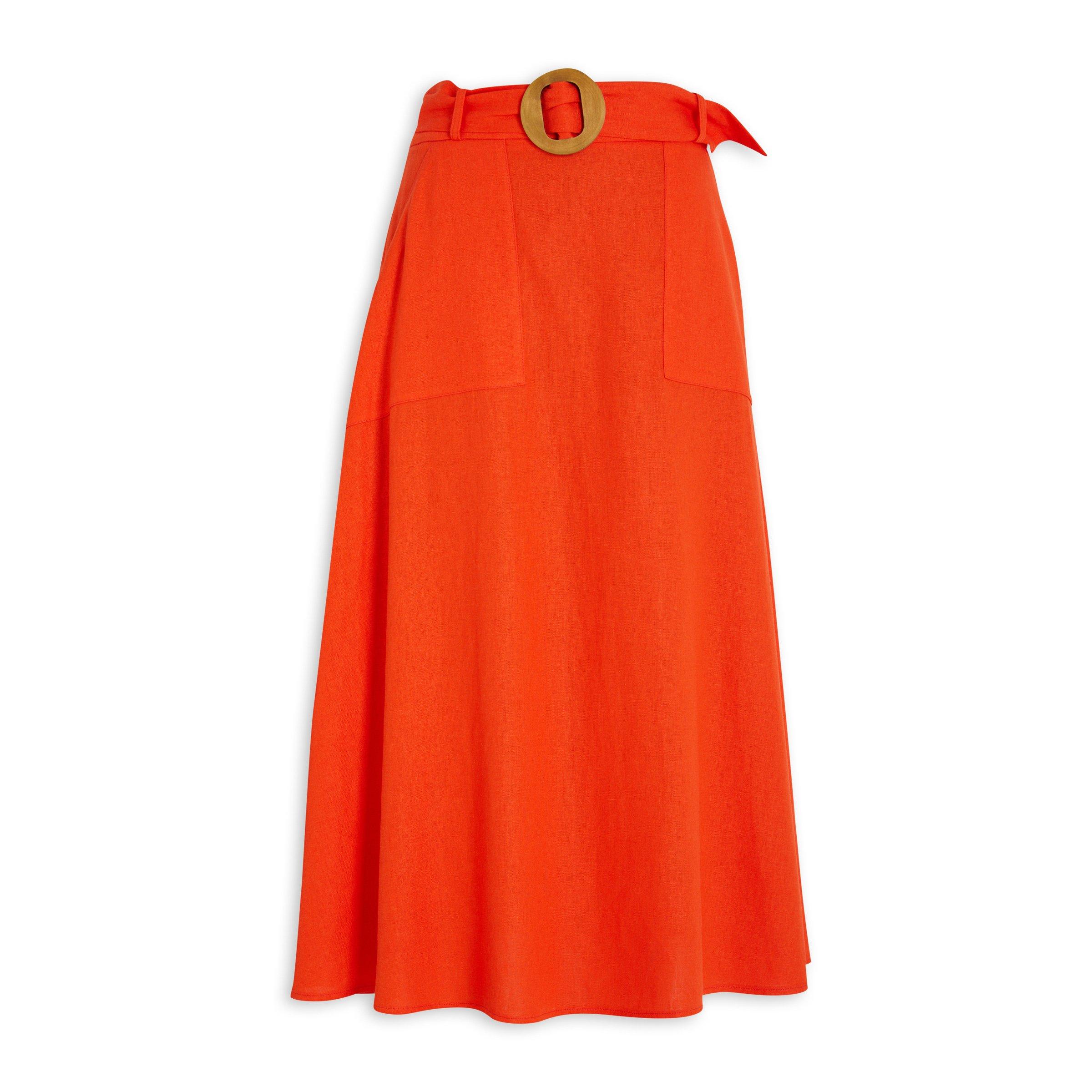 Orange on sale net skirt