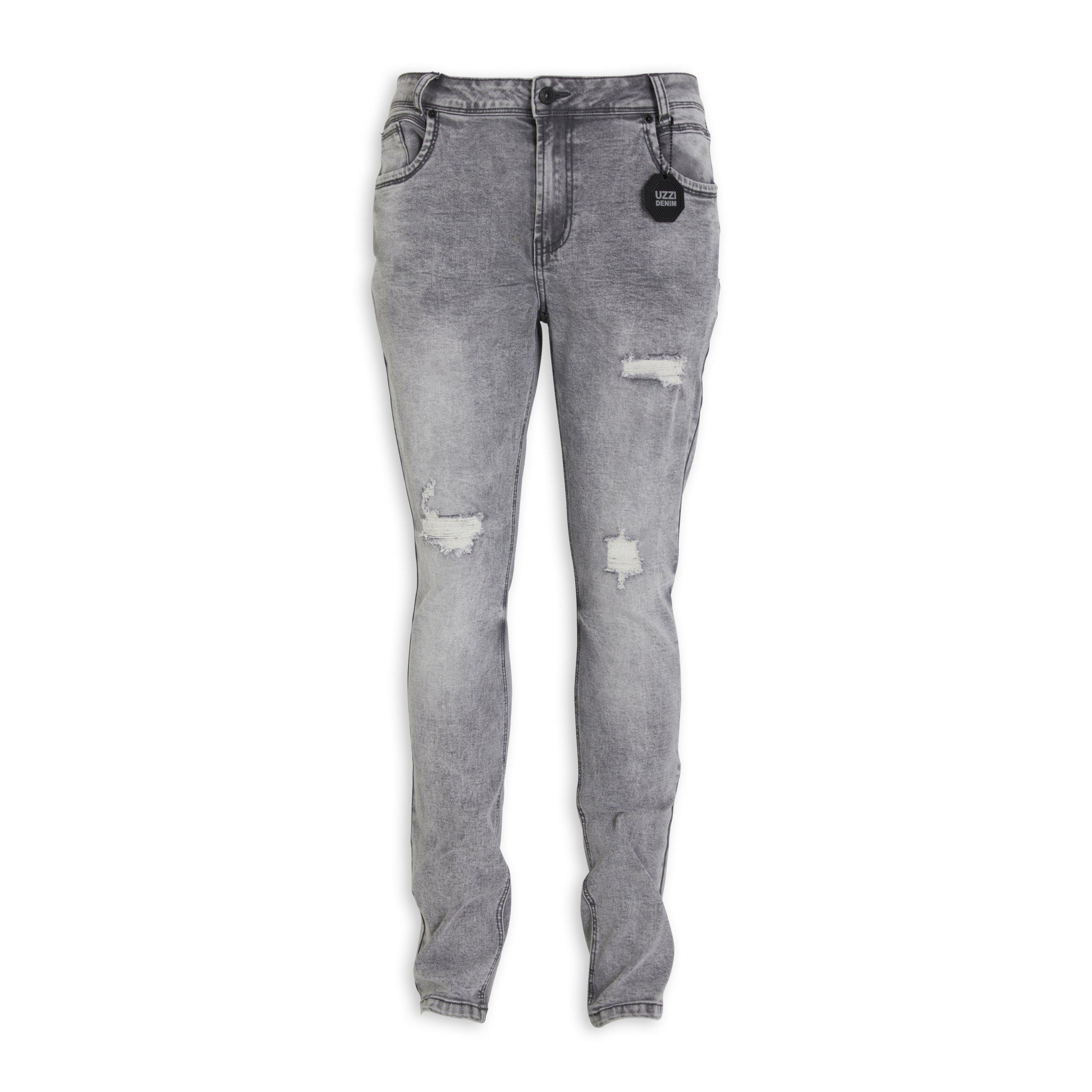 Womens grey ripped skinny hot sale jeans