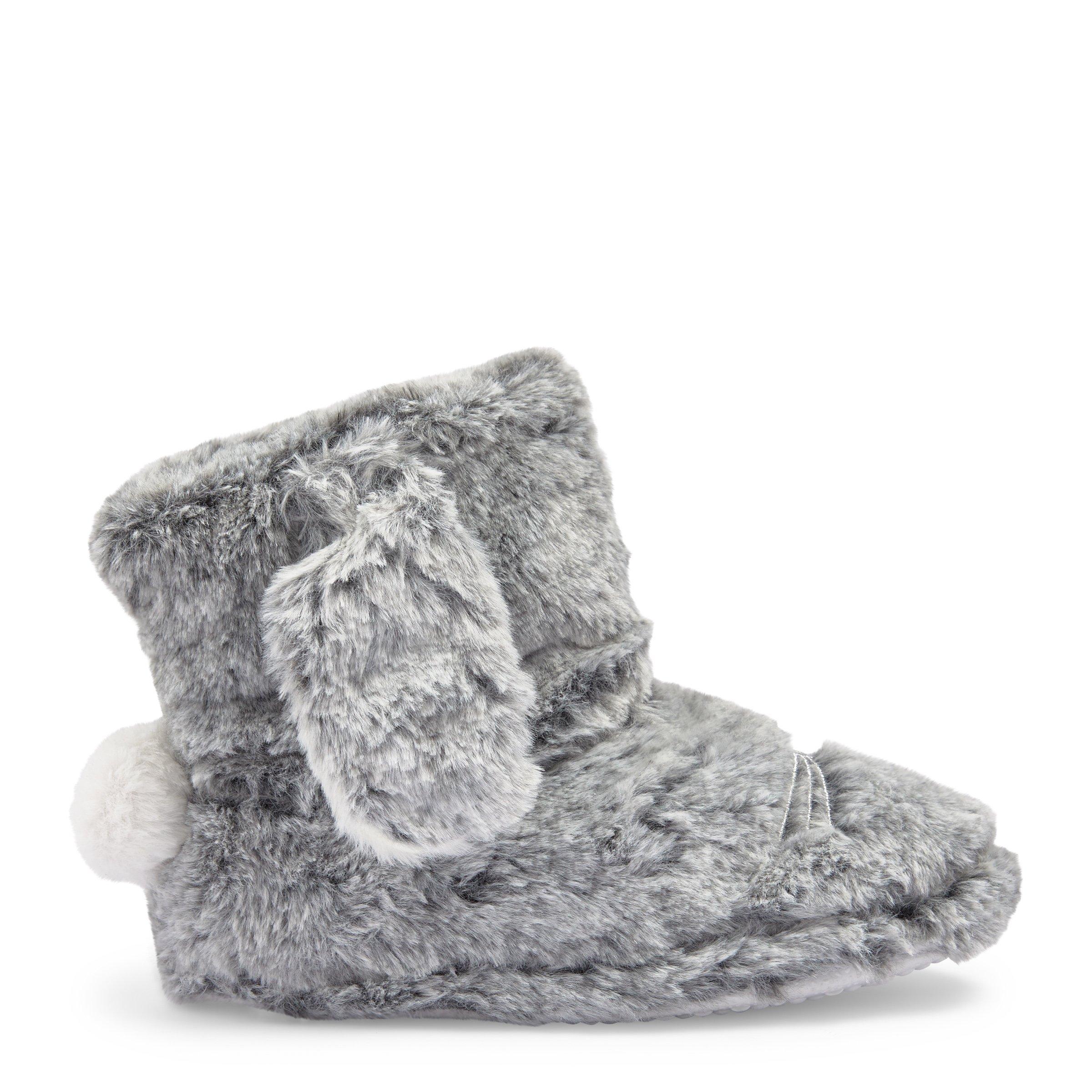 Grey boot slippers clearance