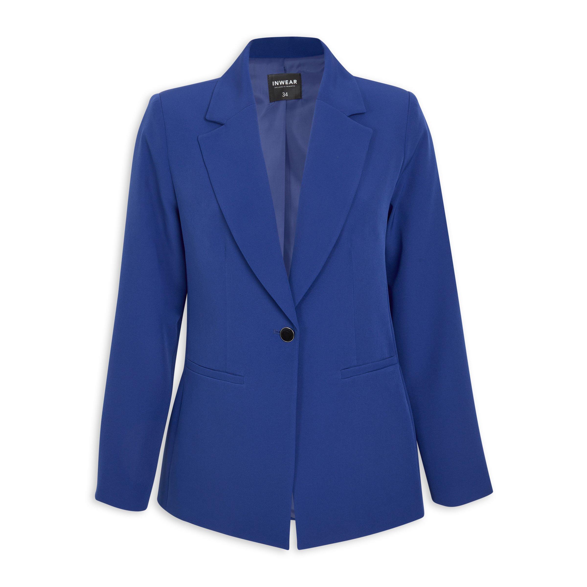 Ladies blue blazer best sale