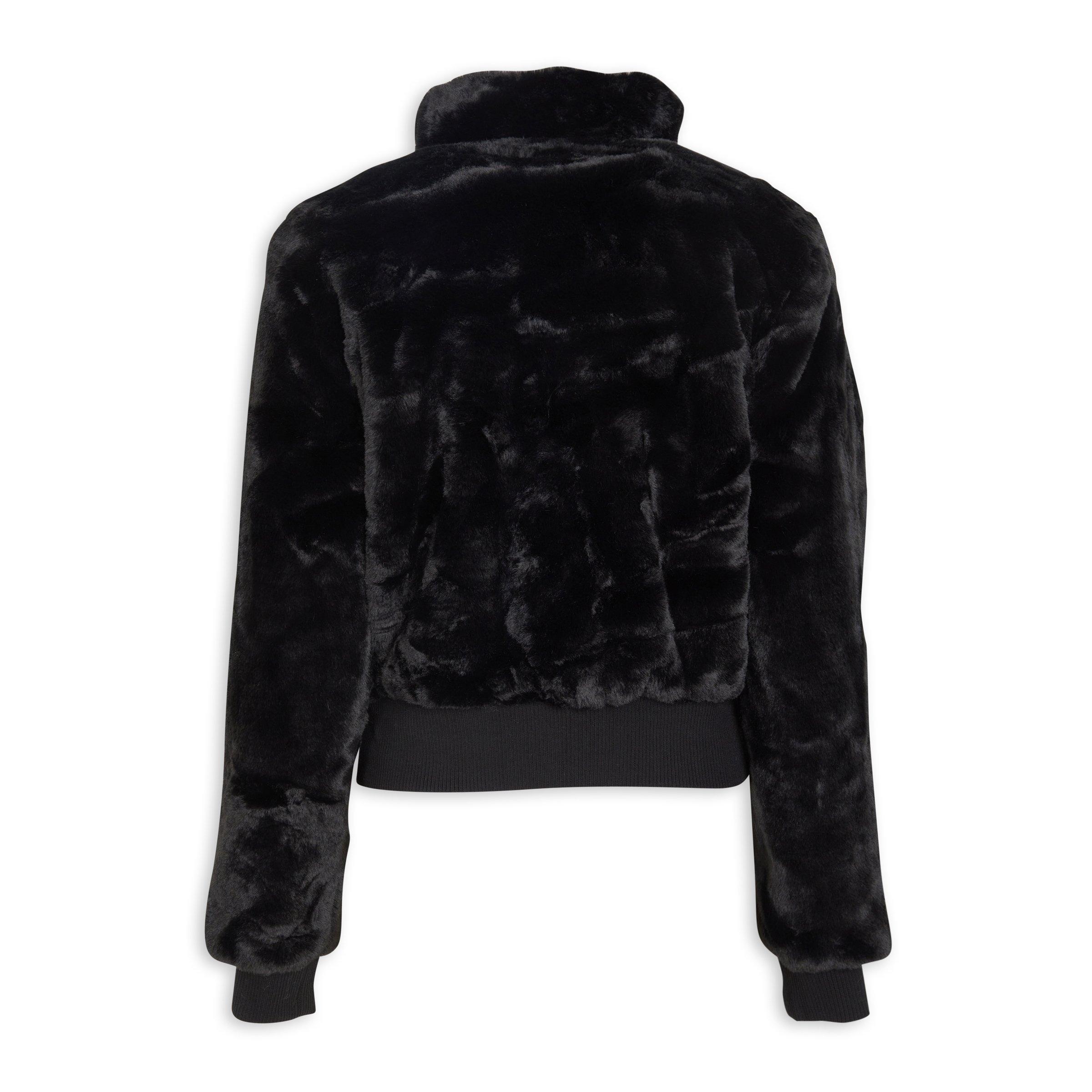 Black Fluffy Bomber Jacket 3136802 OUTBACK RED