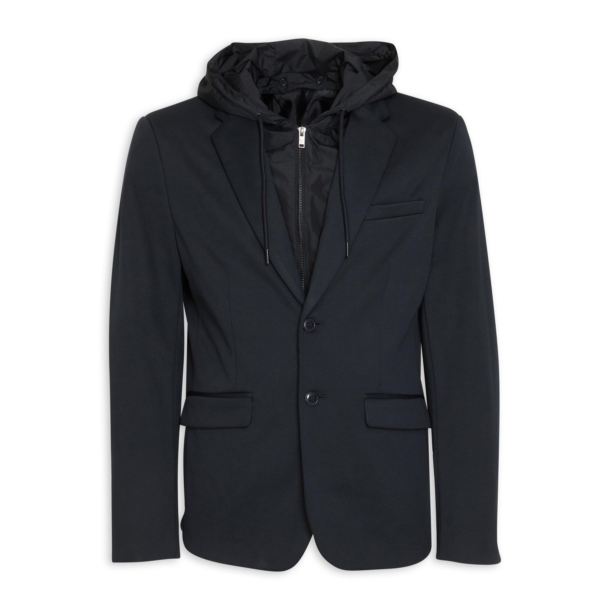 Navy Removable Hood Blazer 3138338 Truworths Man