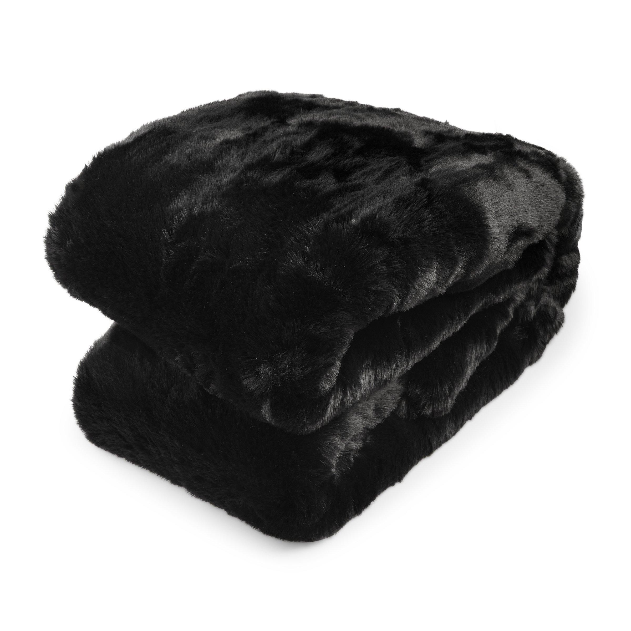 Black faux blanket hotsell