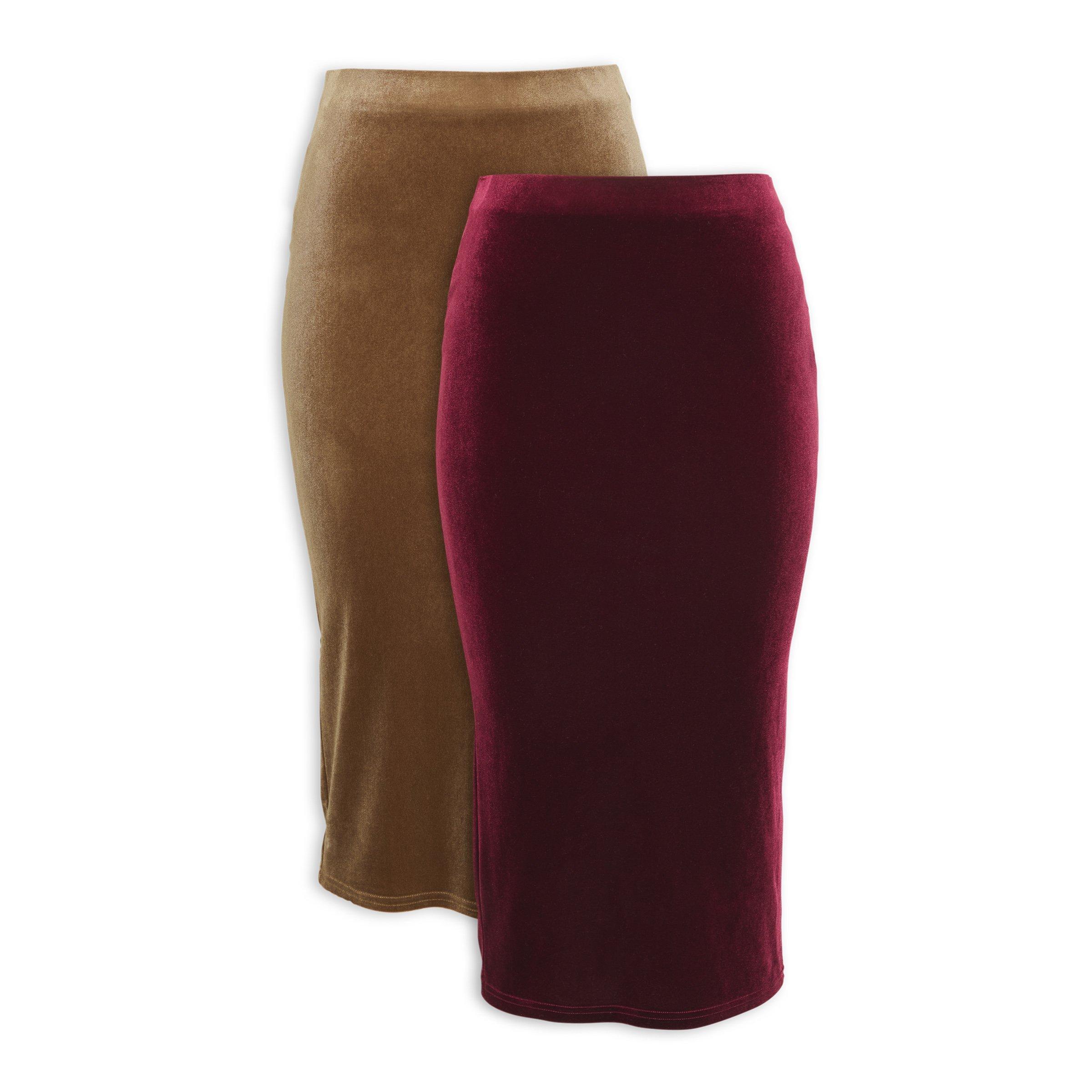 2-pack Velour Bodycon Skirts (3139305) | Identity