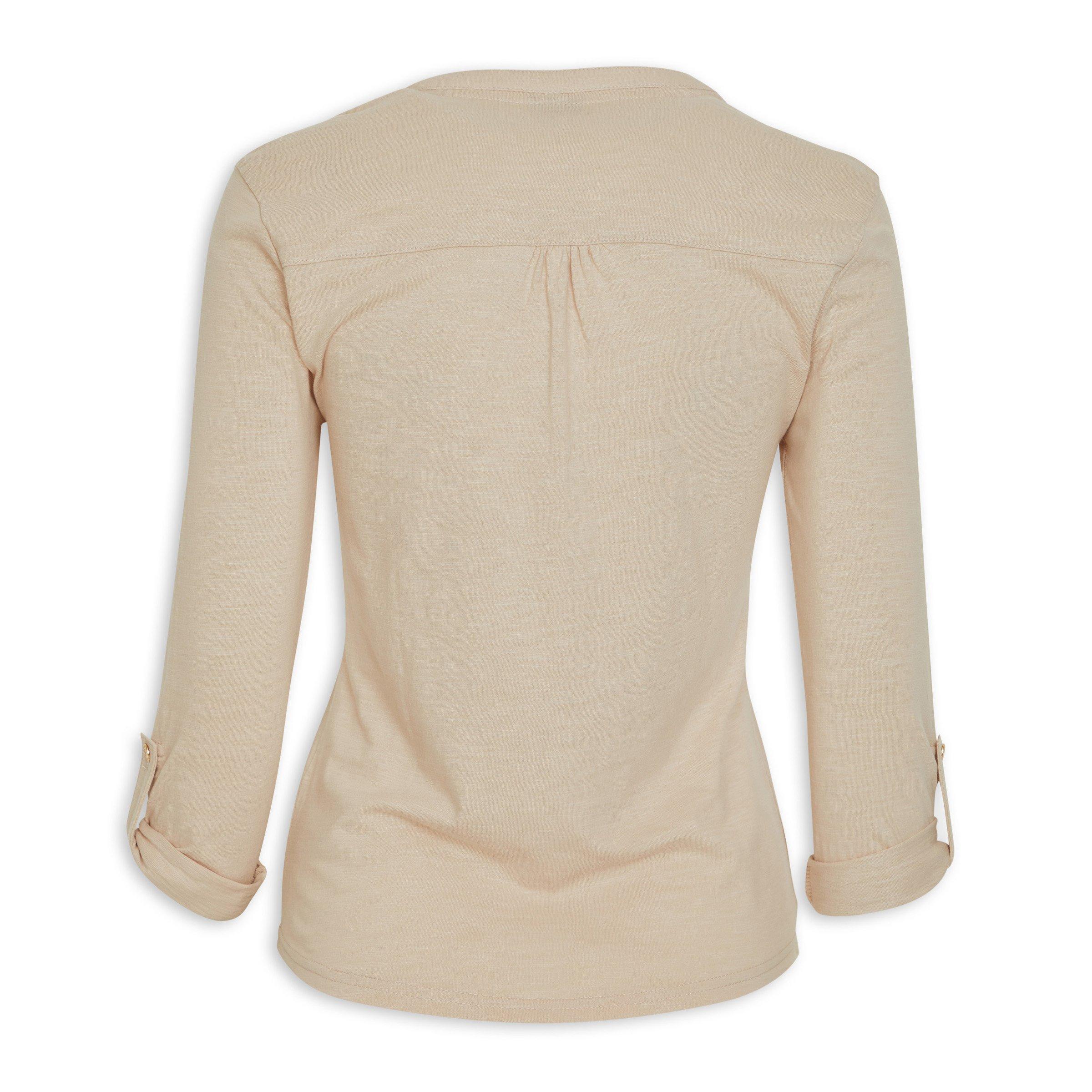 Beige Henley Top (3139890) | Identity