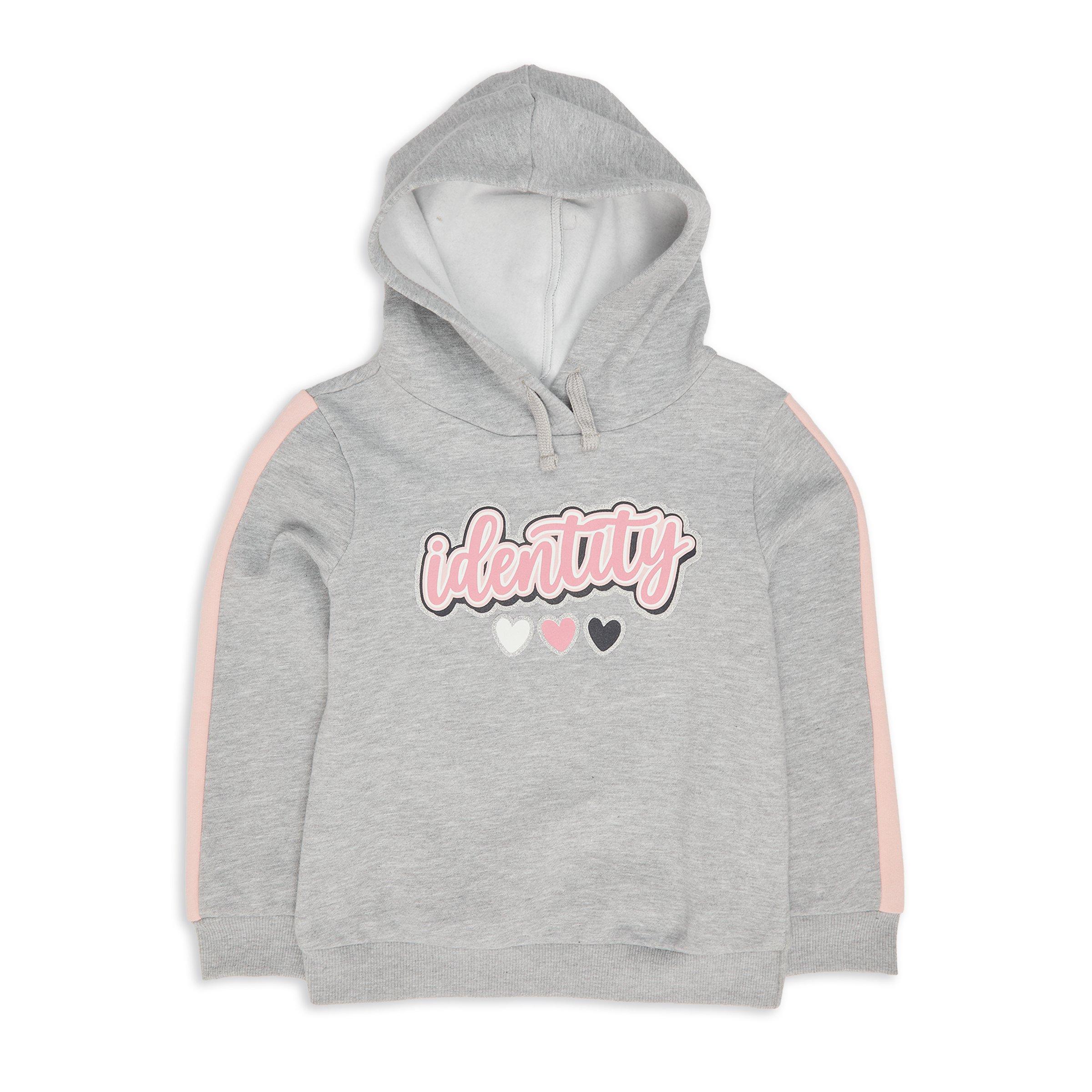 Chloé - Girls Grey Floral Embroidered Sweatshirt