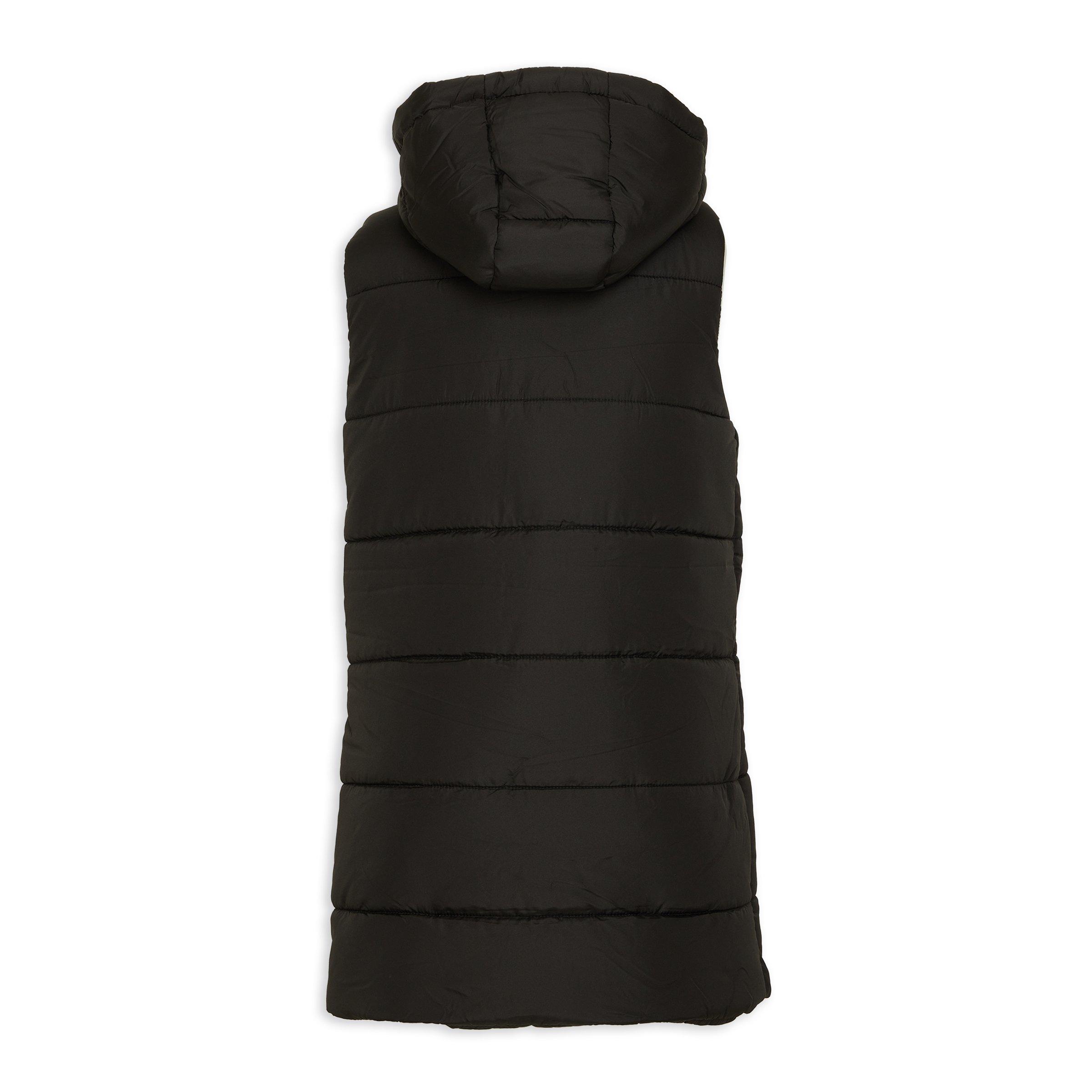 Black Sleeveless Puffer Jacket (3141031) Truworths