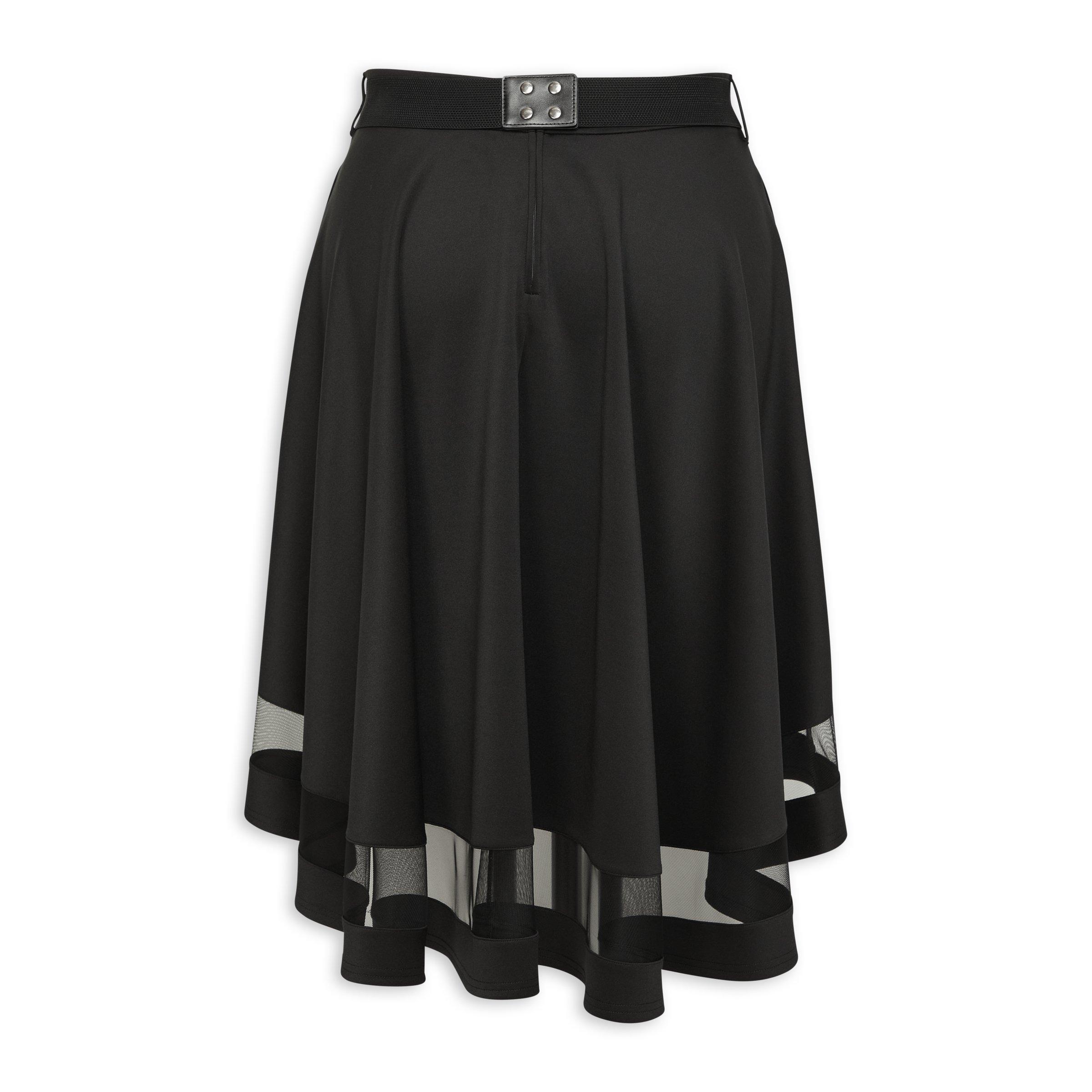 Black Wide Plus Size Skirt (3141676) | Zeta
