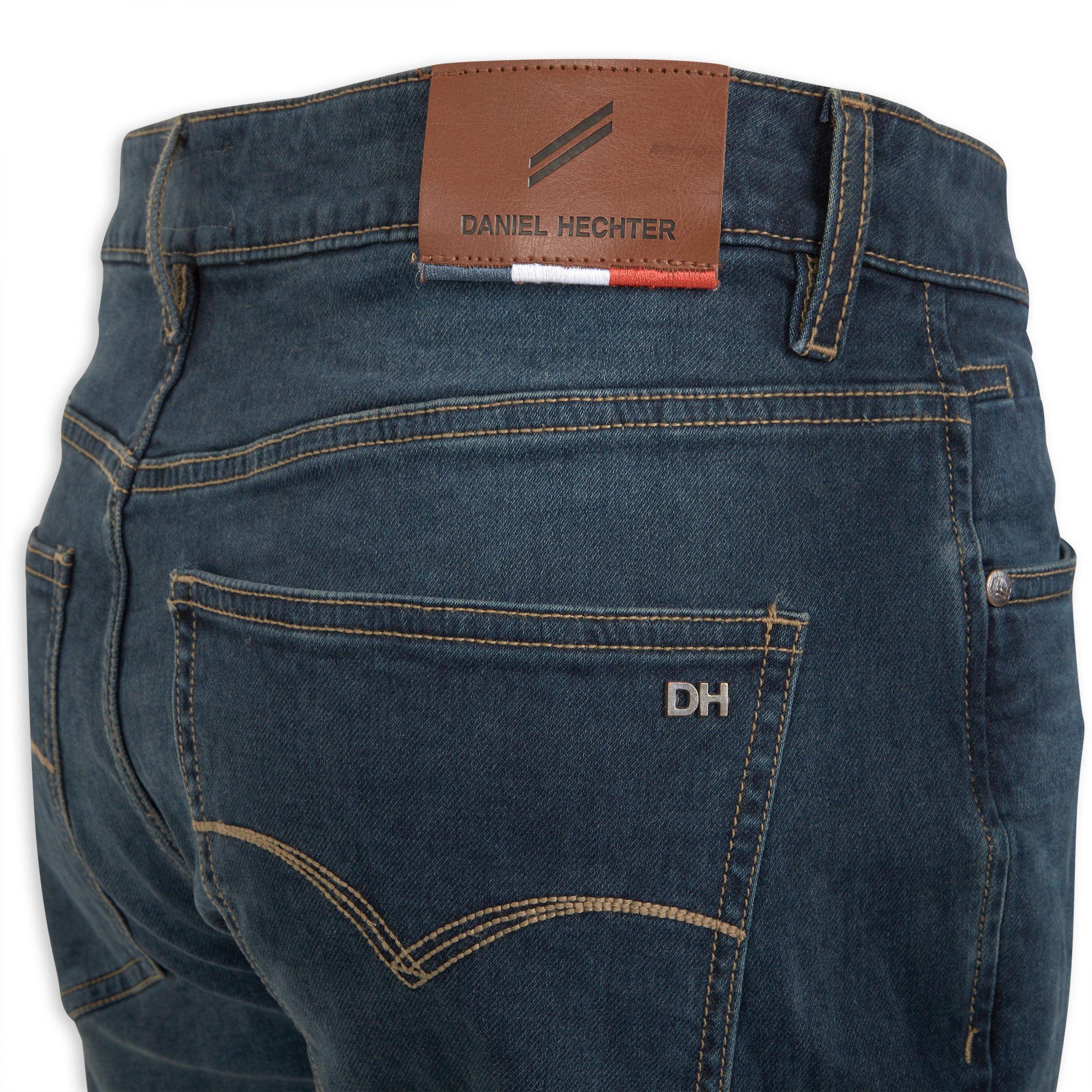 Daniel Hechter Jeans Uomo - Tapered Fit, Tessuto T400®, Super Elastici E Anti Piega, Lavaggio Scuro
