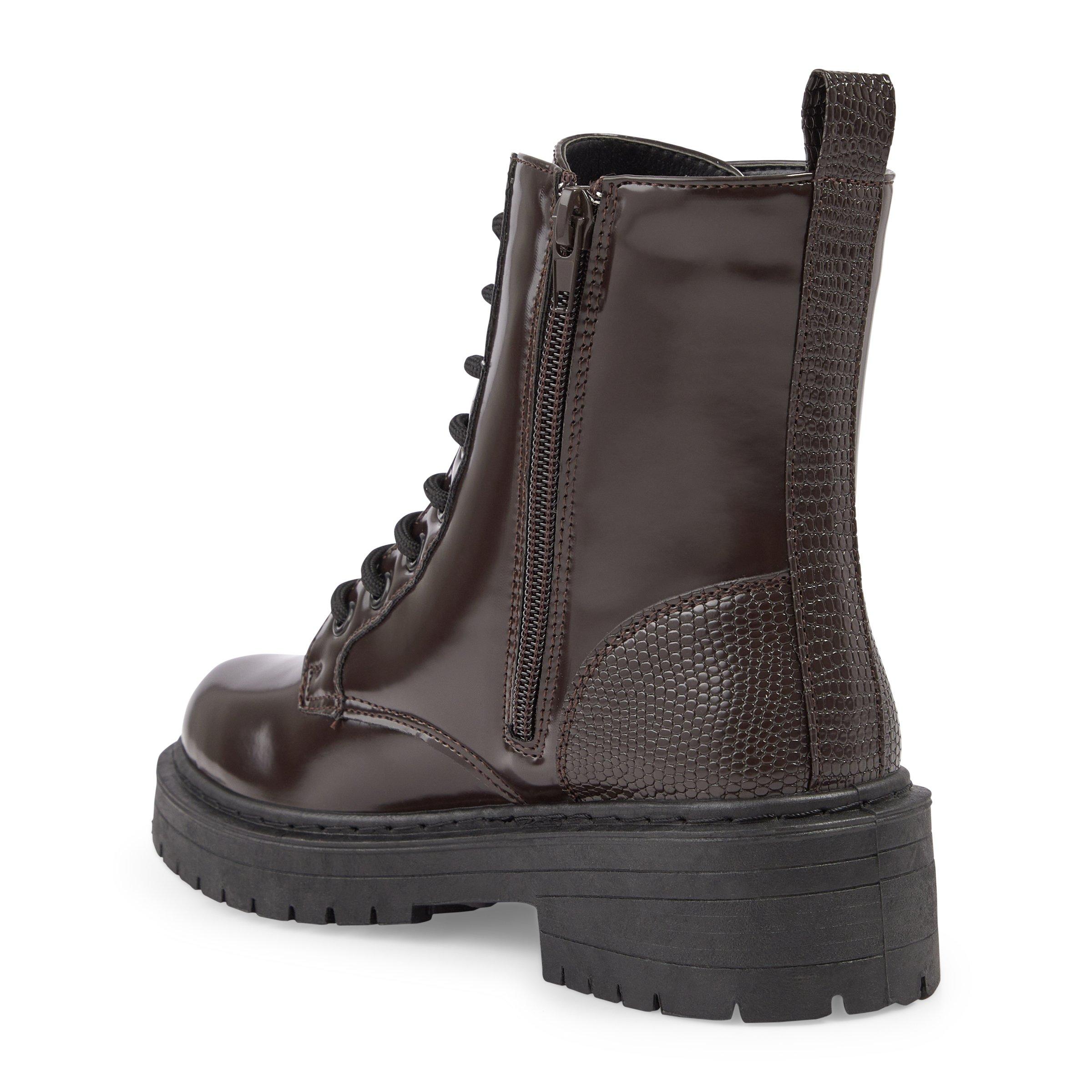 Burgundy military boots online