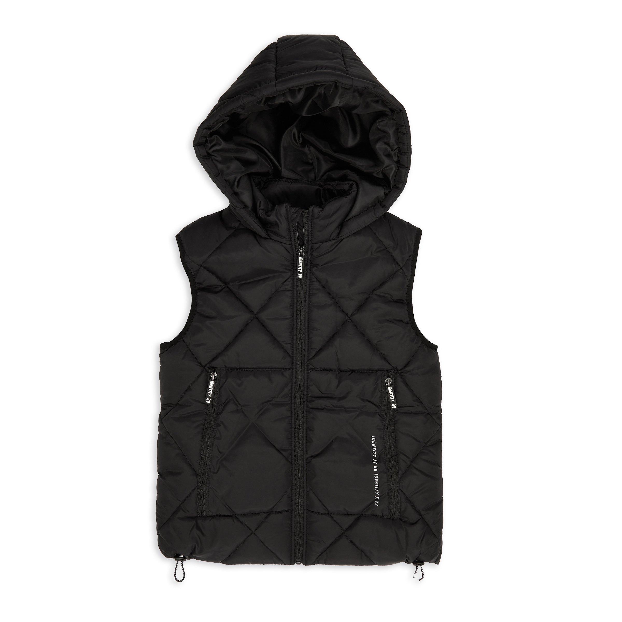 Boys Black Sleeveless Puffer Jacket 3142434 Identity