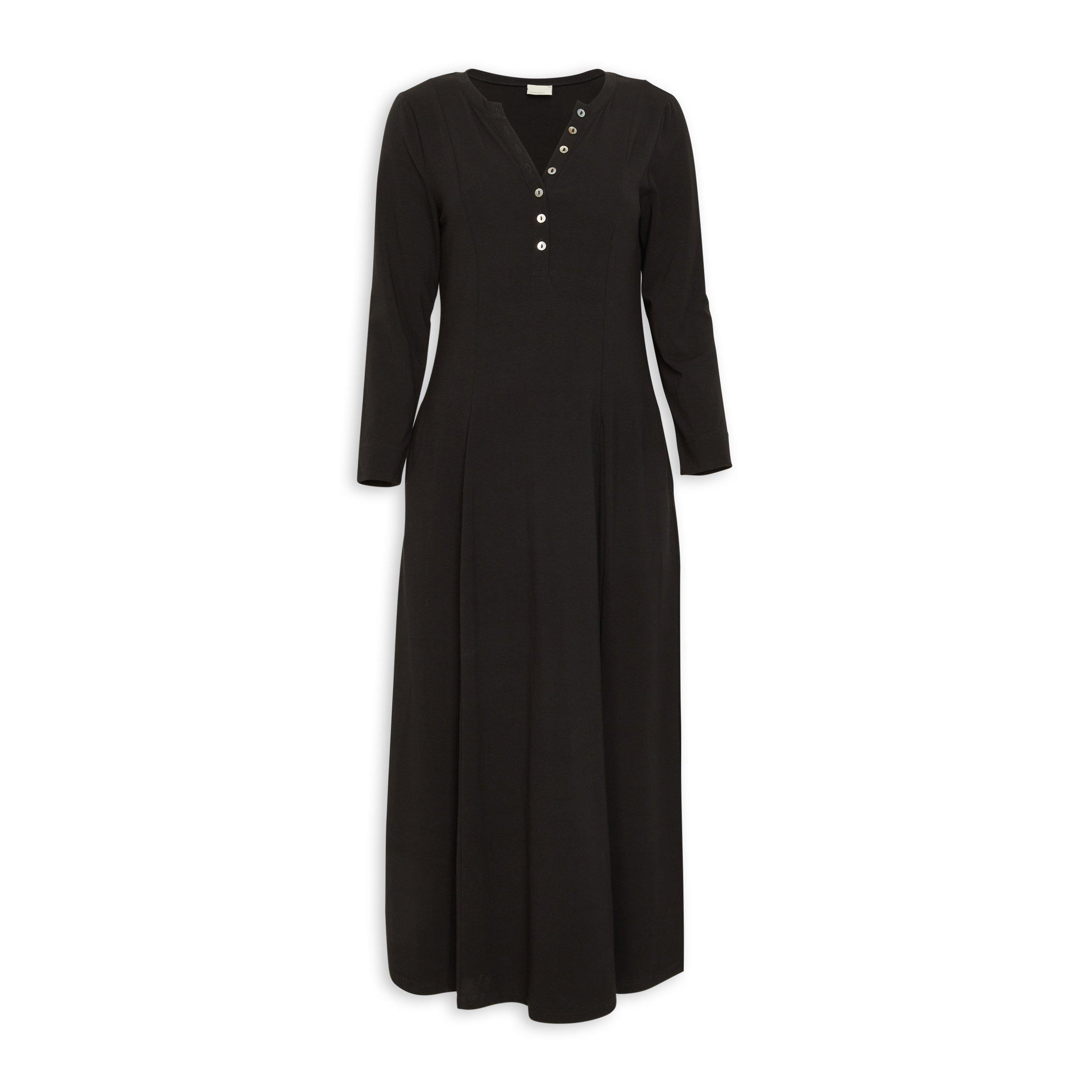 Black A-line Knit Dress (3142437) | Earthaddict