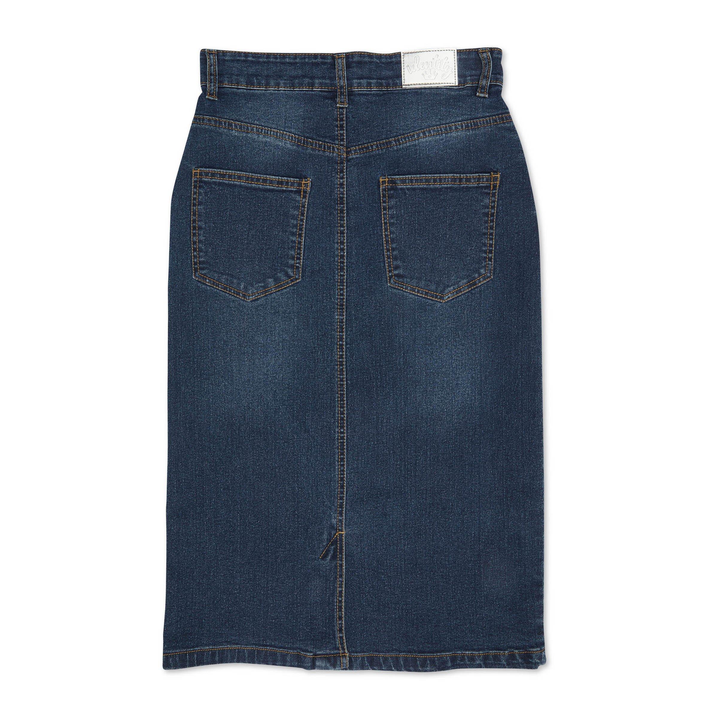 Girls Indigo Denim Skirt (3143669) | Identity