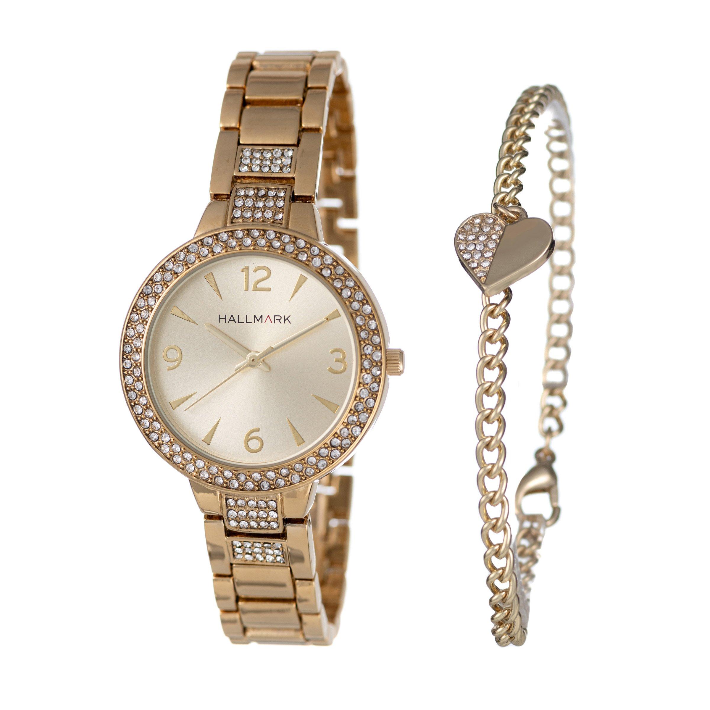 Watch and discount bracelet set gold