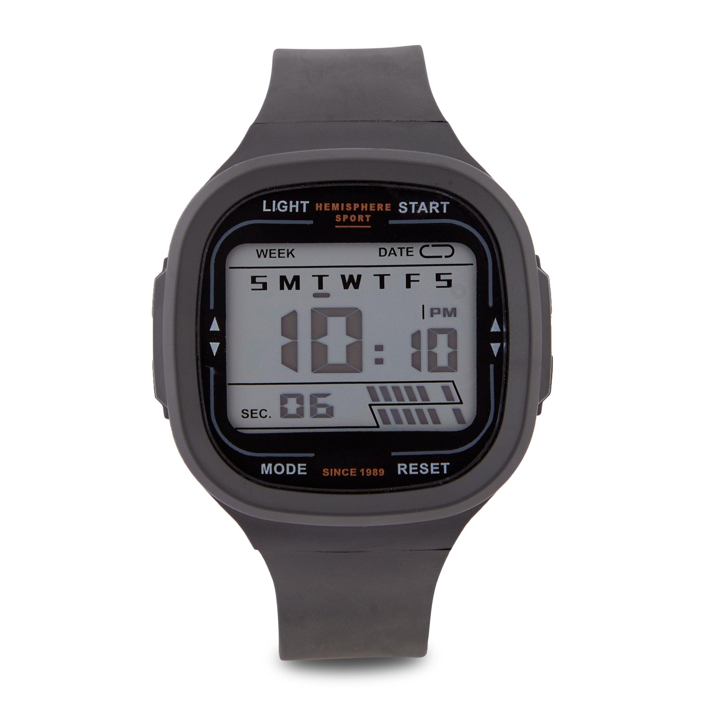 Rectangular Black Digital Watch 3144193 Hemisphere Sport