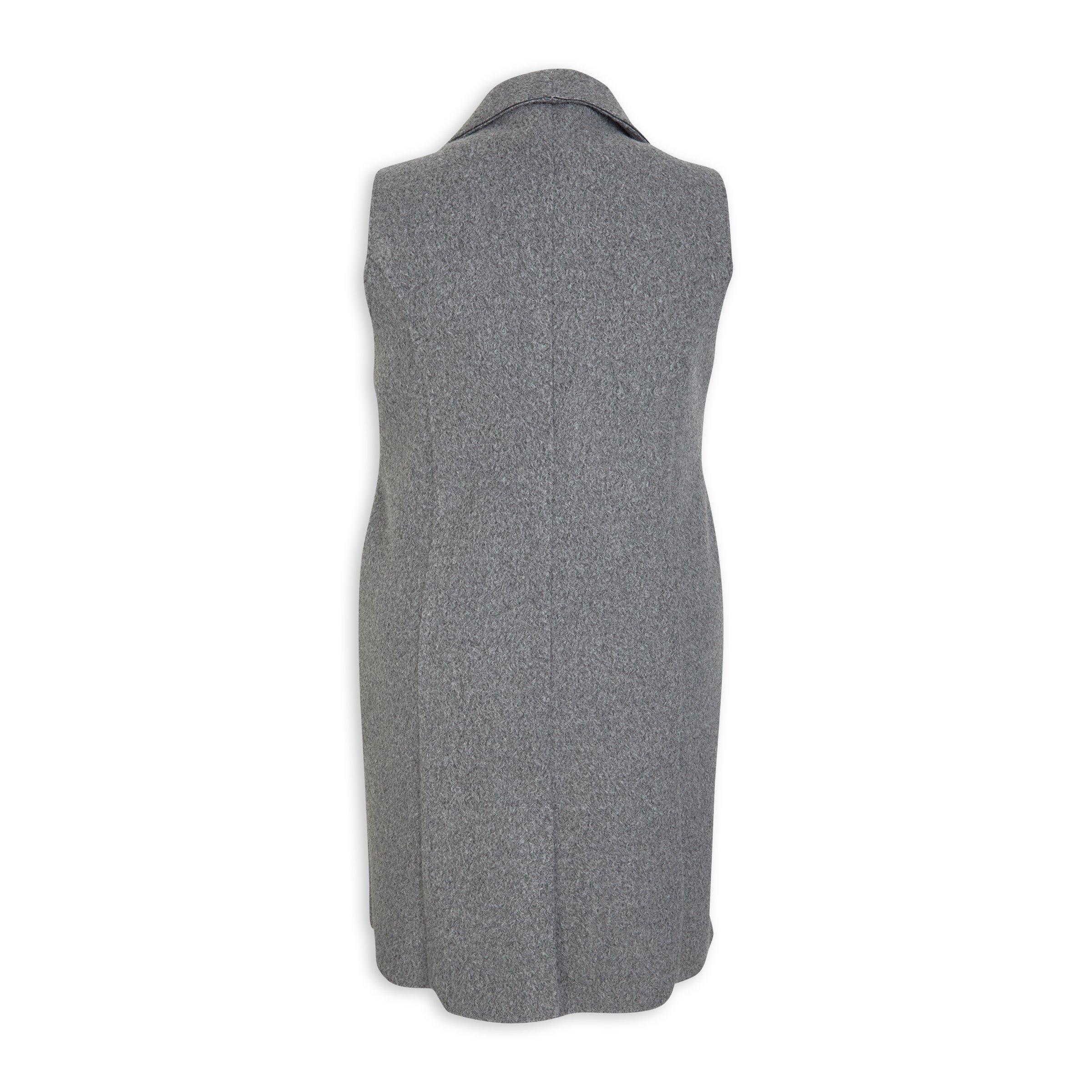 Grey Sleeveless Coat 3145945 Zeta