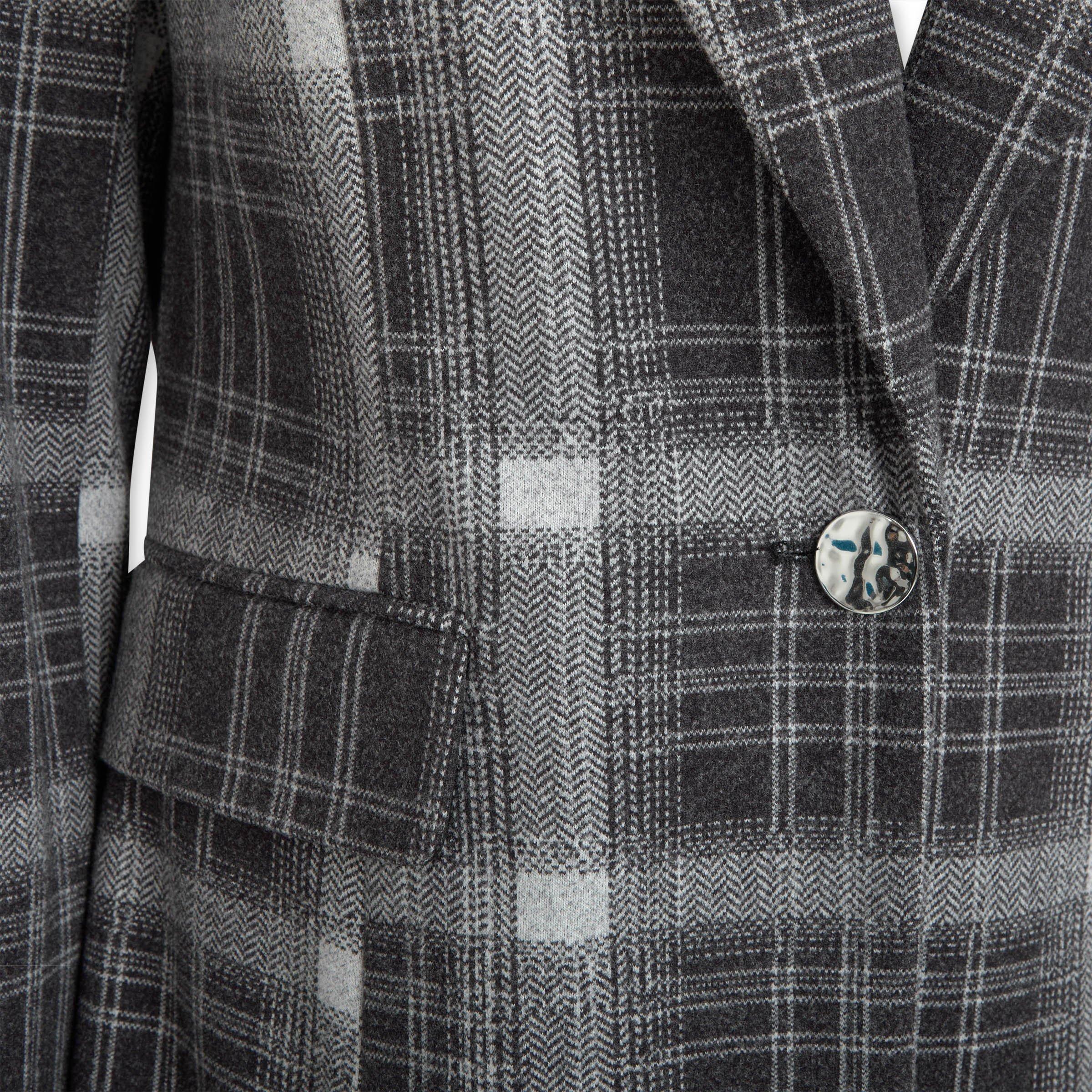 Grey Check Coat (3146420) | Identity