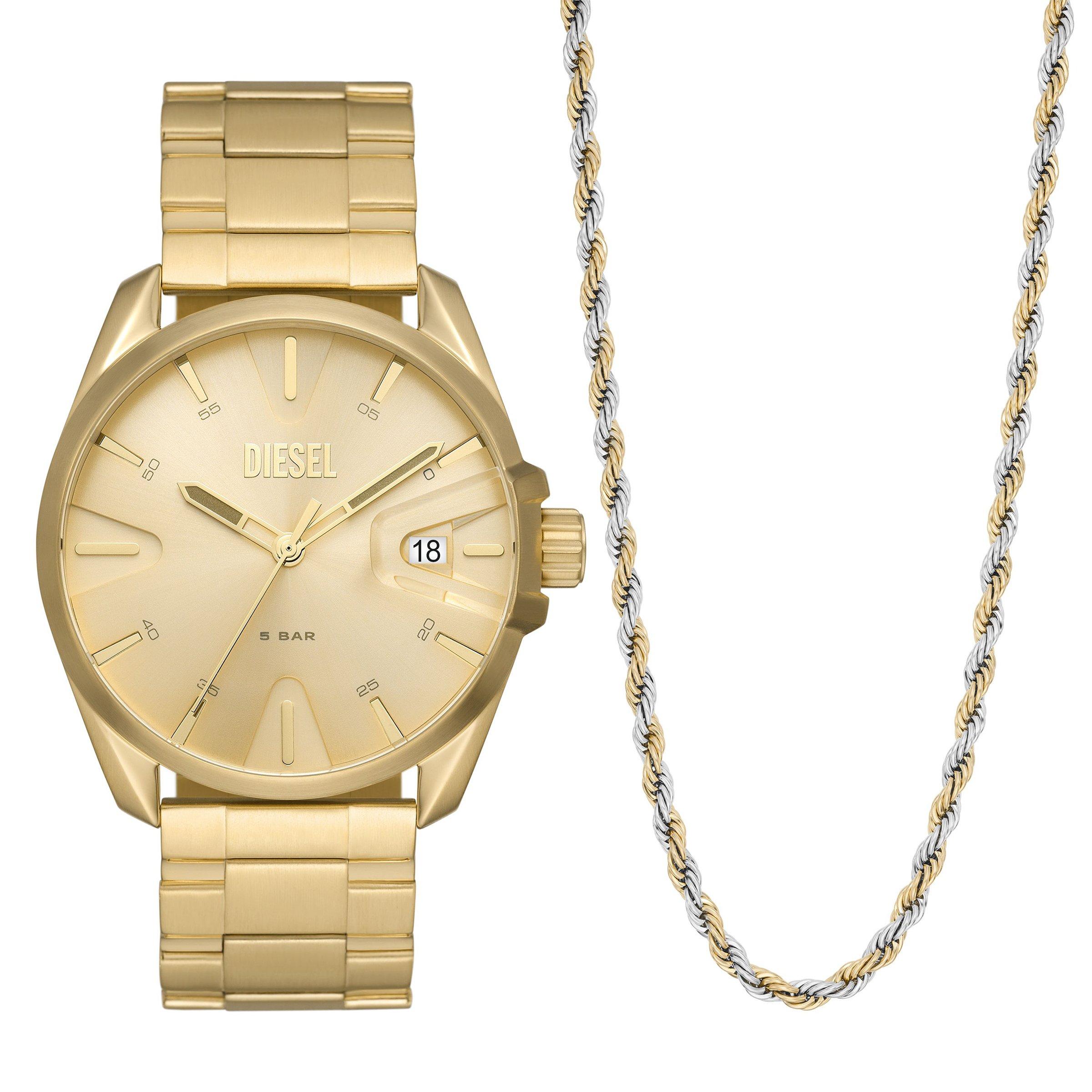 Gold MS9 Jewellery and Watch Set 3146429 Diesel