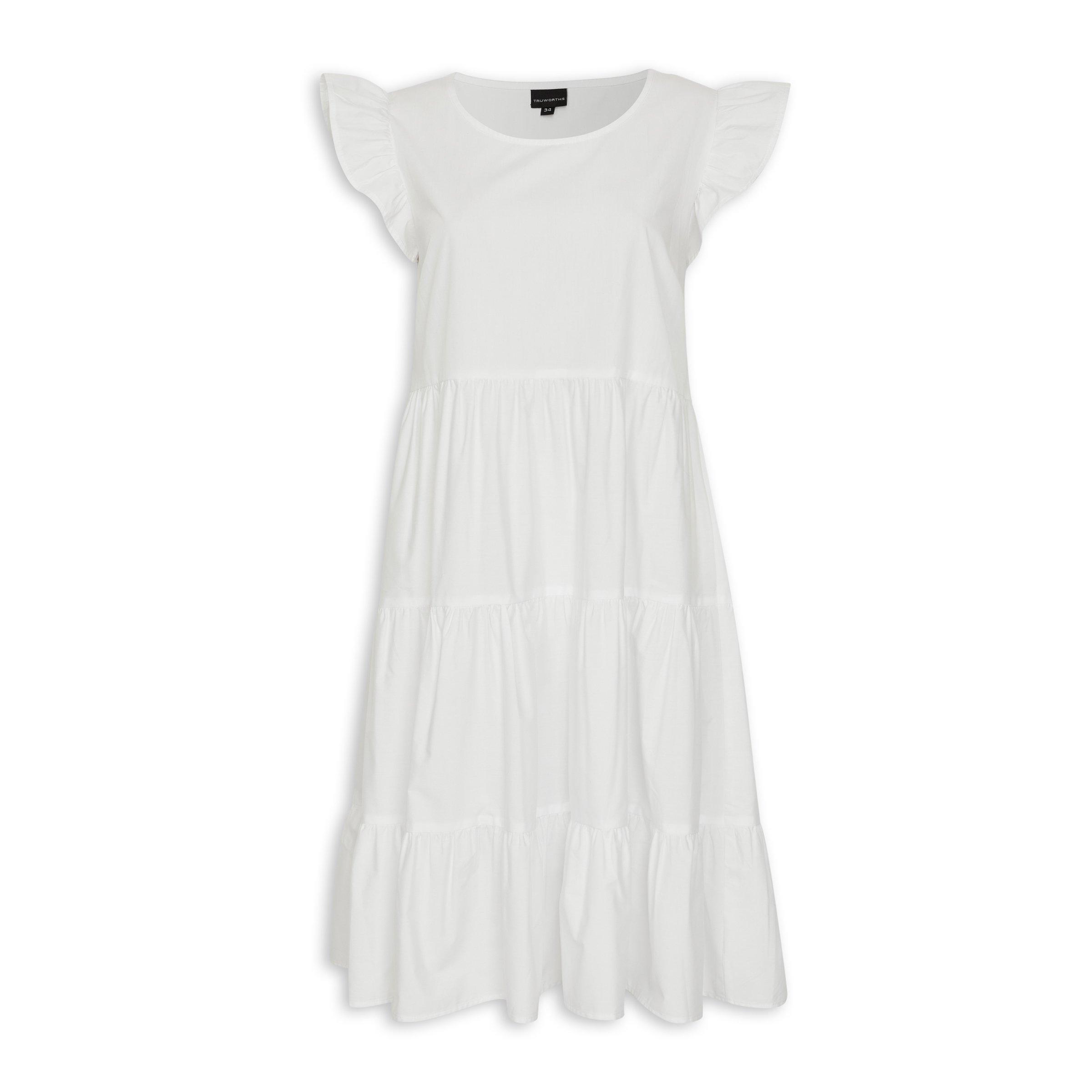 White Tiered Dress 3146665 Truworths