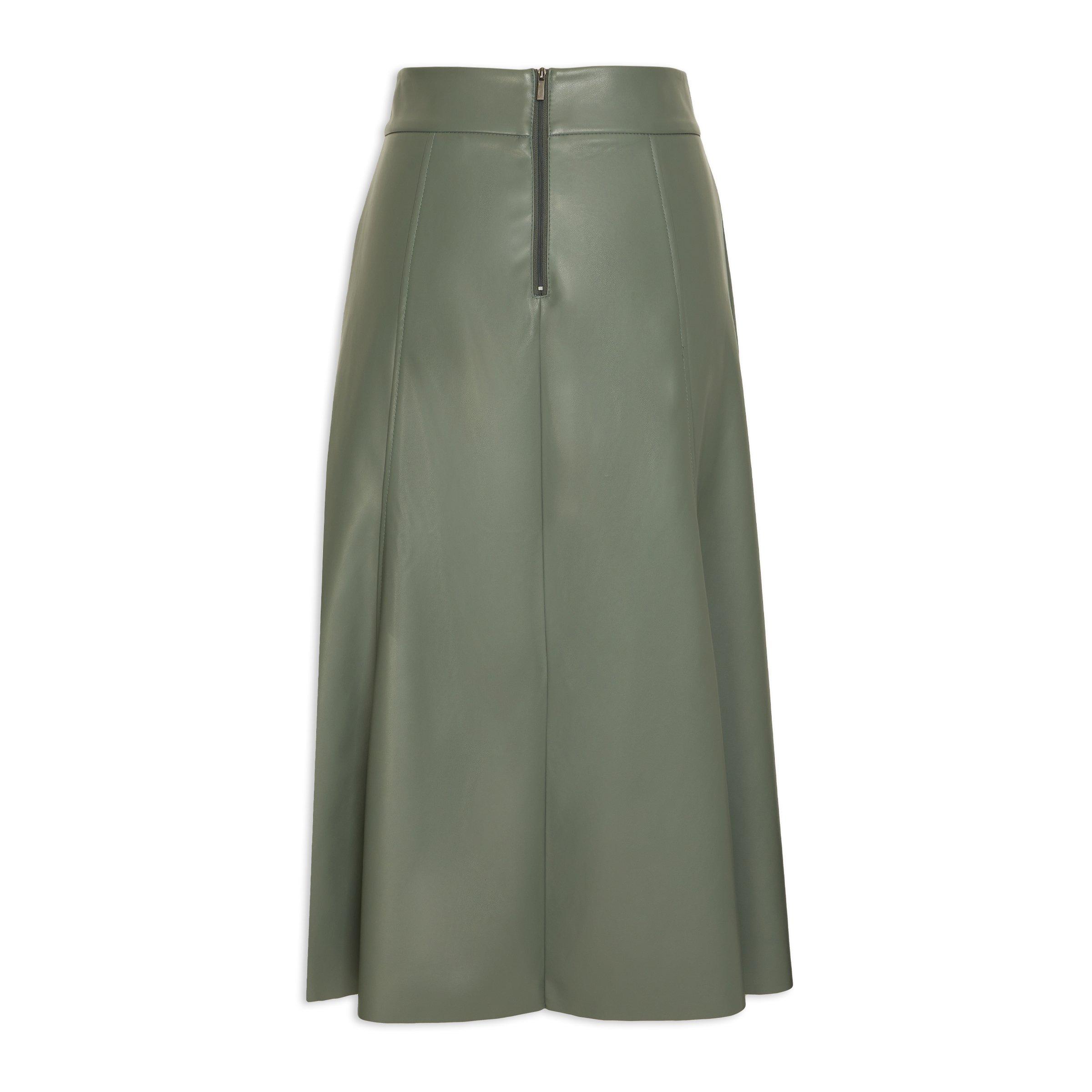 Sage Green Pleather Skirt 3146865 Truworths