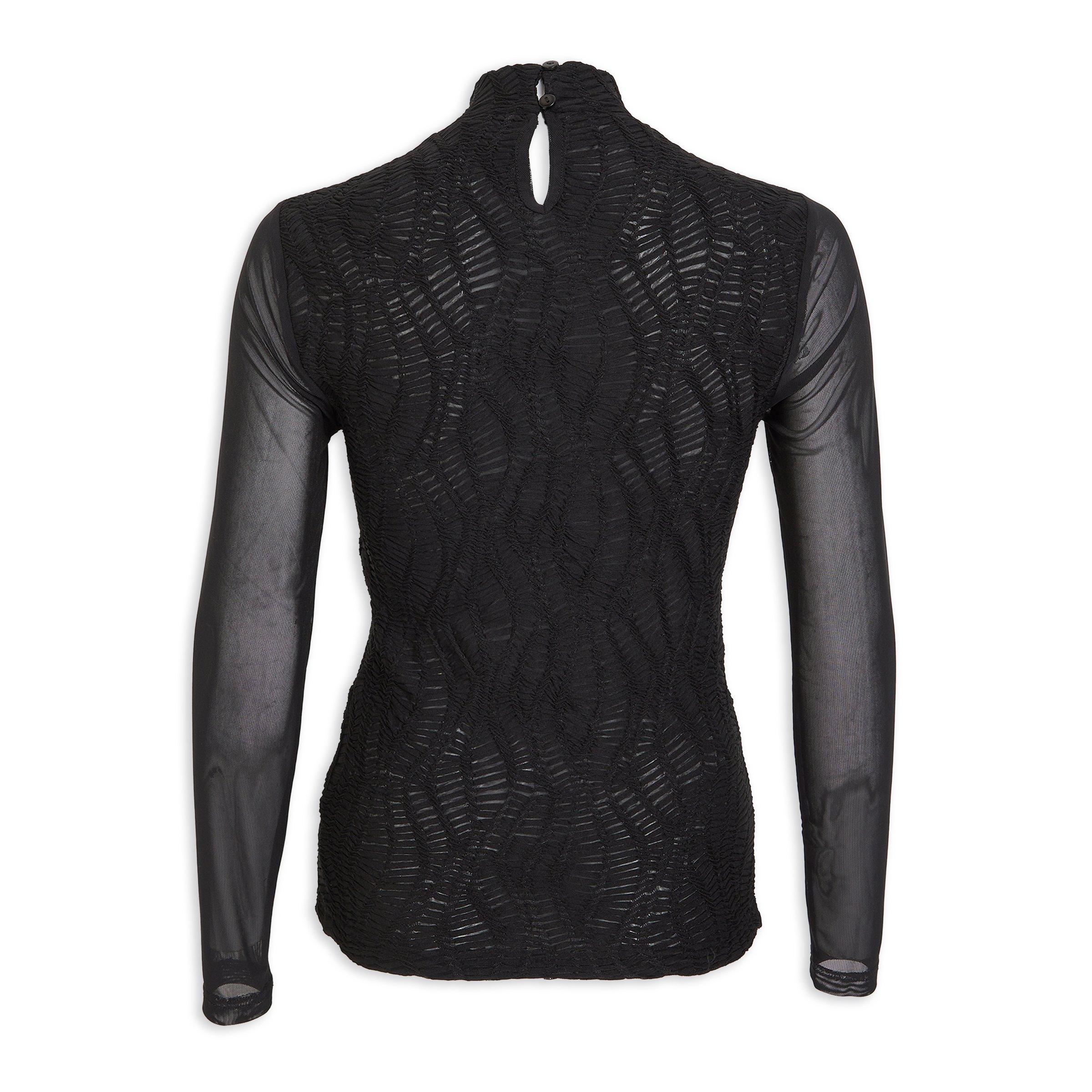 トップス andmary Lil lace knit tops black ANDMARY】Lil lace knit tops
