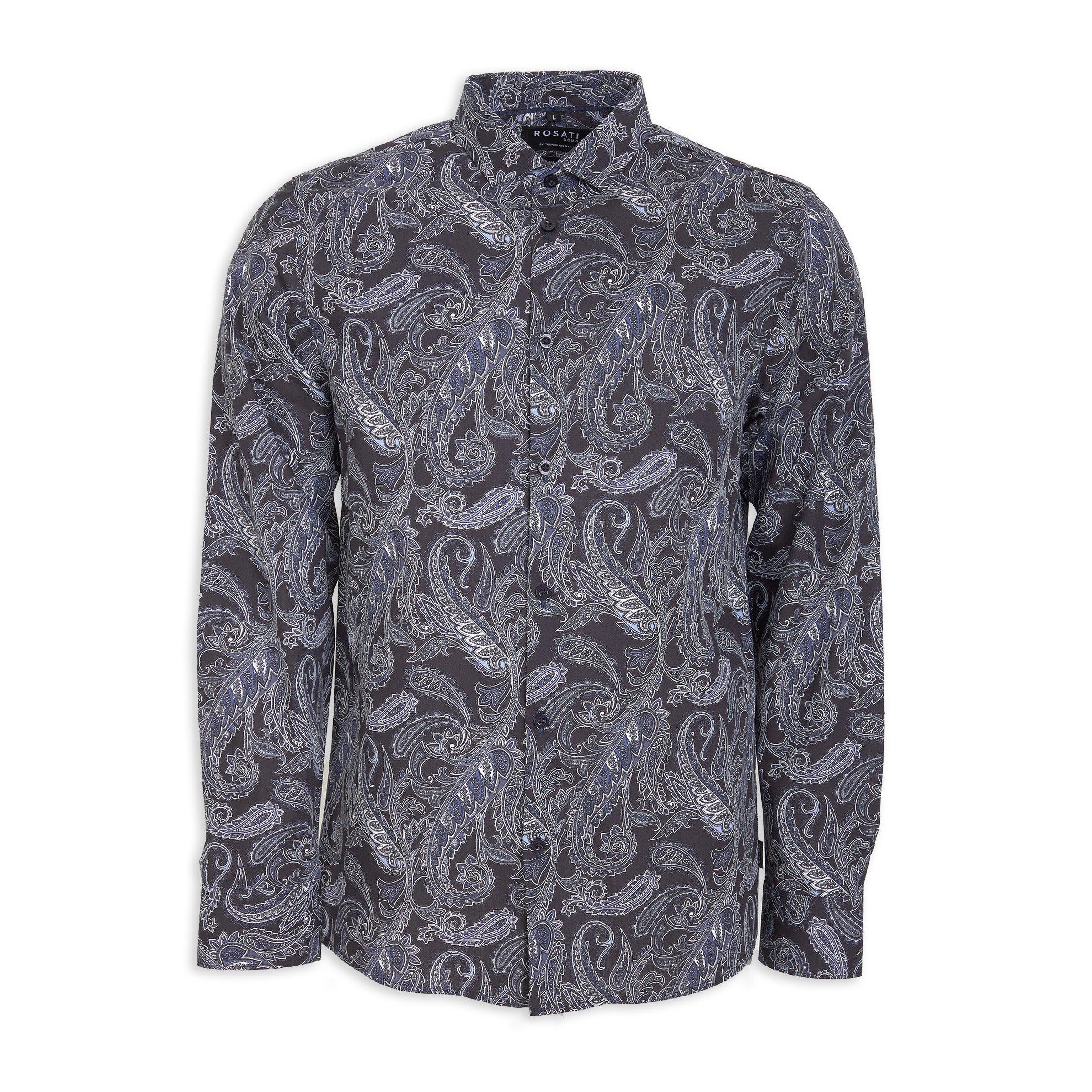 【todayful】STAND COLLAR PAISLEY SHIRT Navy Paisley Printed Shirt (3147150) | Rosati Uomo